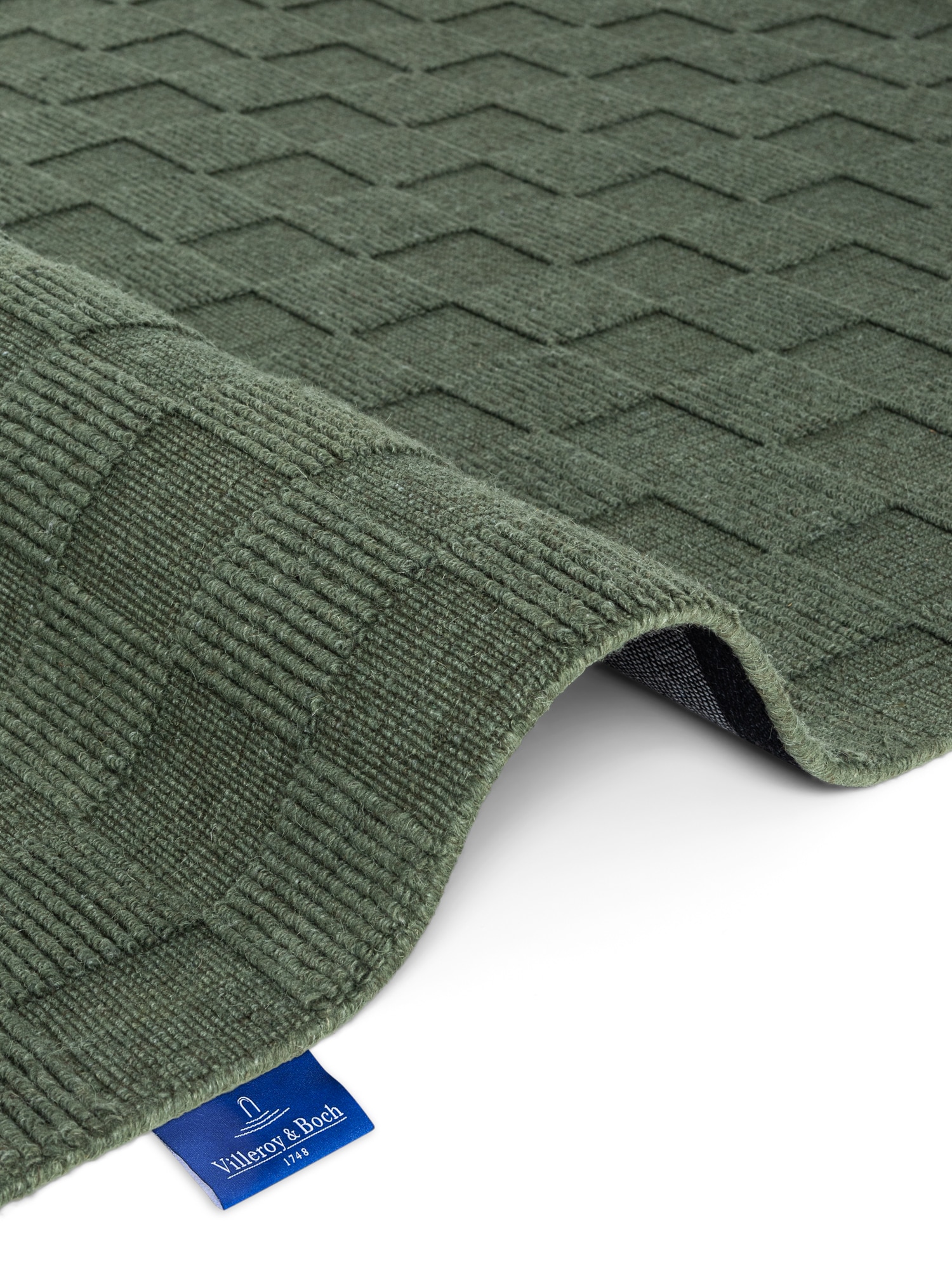 Villeroy & Boch Wollteppich »Scala« rechteckig 10 mm Höhe Handgewebt, Wolle, Kariert, Natur, 3D-Struktur, Karo, Wohnzimmer