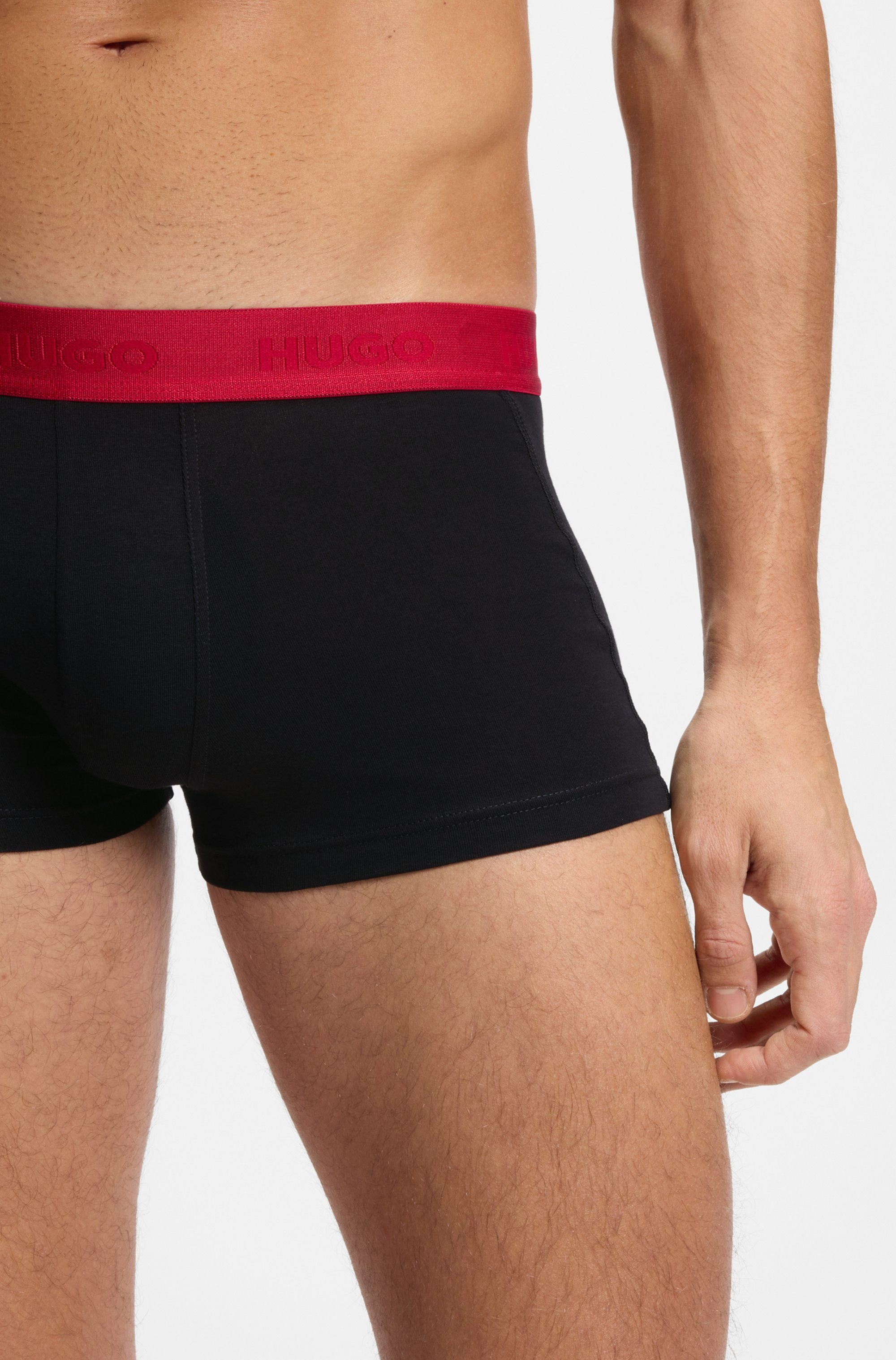 HUGO Underwear »TRUNK TRIPLET PACK« Packung, 3 Stk. mit Logoschriftzug auf dem Bund