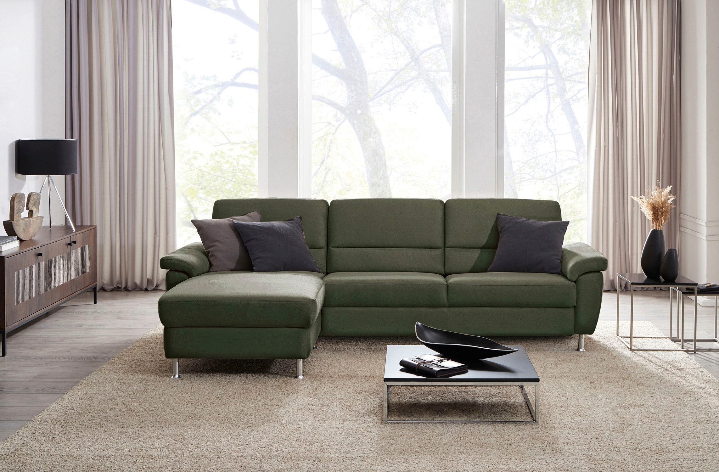 CALIZZA INTERIORS Ecksofa "Onyx L-Form", Recamiere links oder rechts, wahlw günstig online kaufen