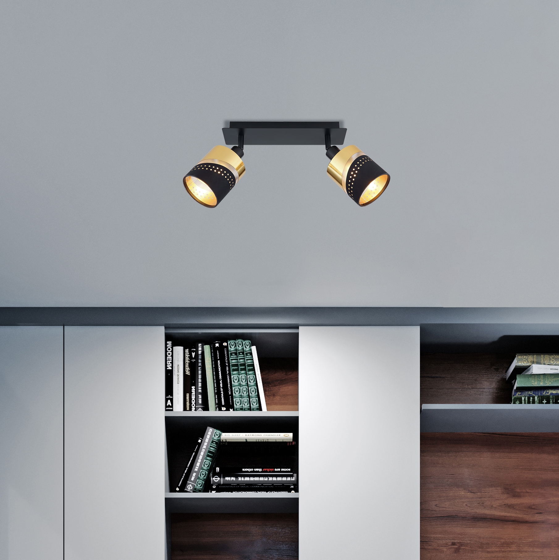 GLOBO LIGHTING Deckenstrahler »OR«, Leuchtmittel E14 | ohne Leuchtmittel, Deckenspot/schwarz/goldfarben/Flur/Wohnzimmer/Schlafzimmer