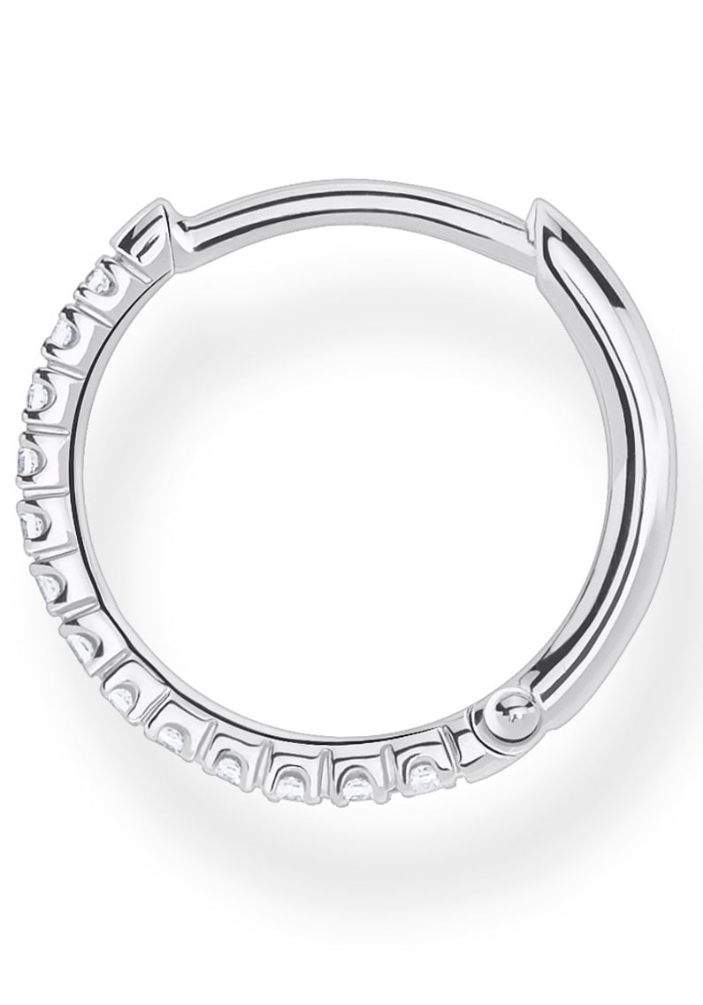 THOMAS SABO Single-Creole »weiße Steine online mit (synth.) -14, CR657-414-14«, gold, BAUR CR657-051 Steine Zirkonia silber, weiße | kaufen