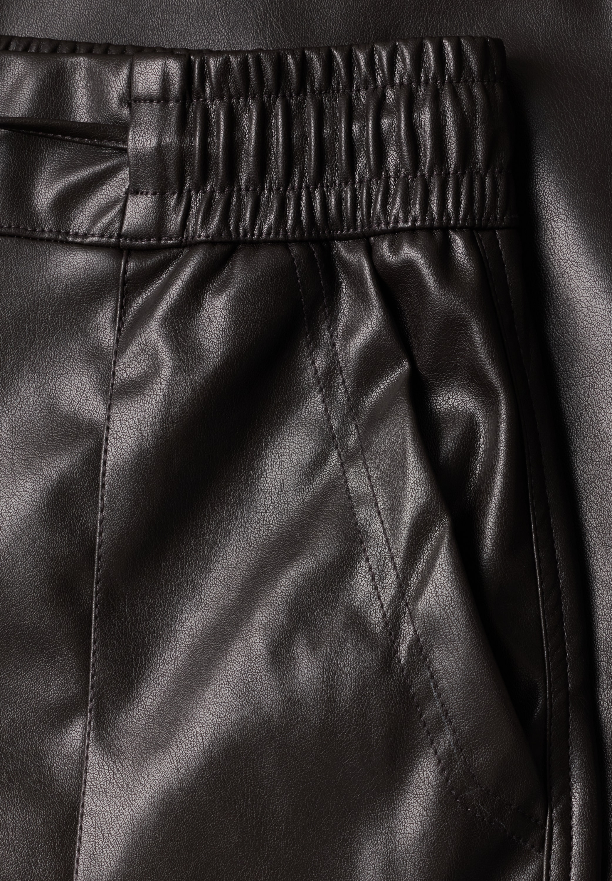 STREET ONE Lederimitathose  High Waist