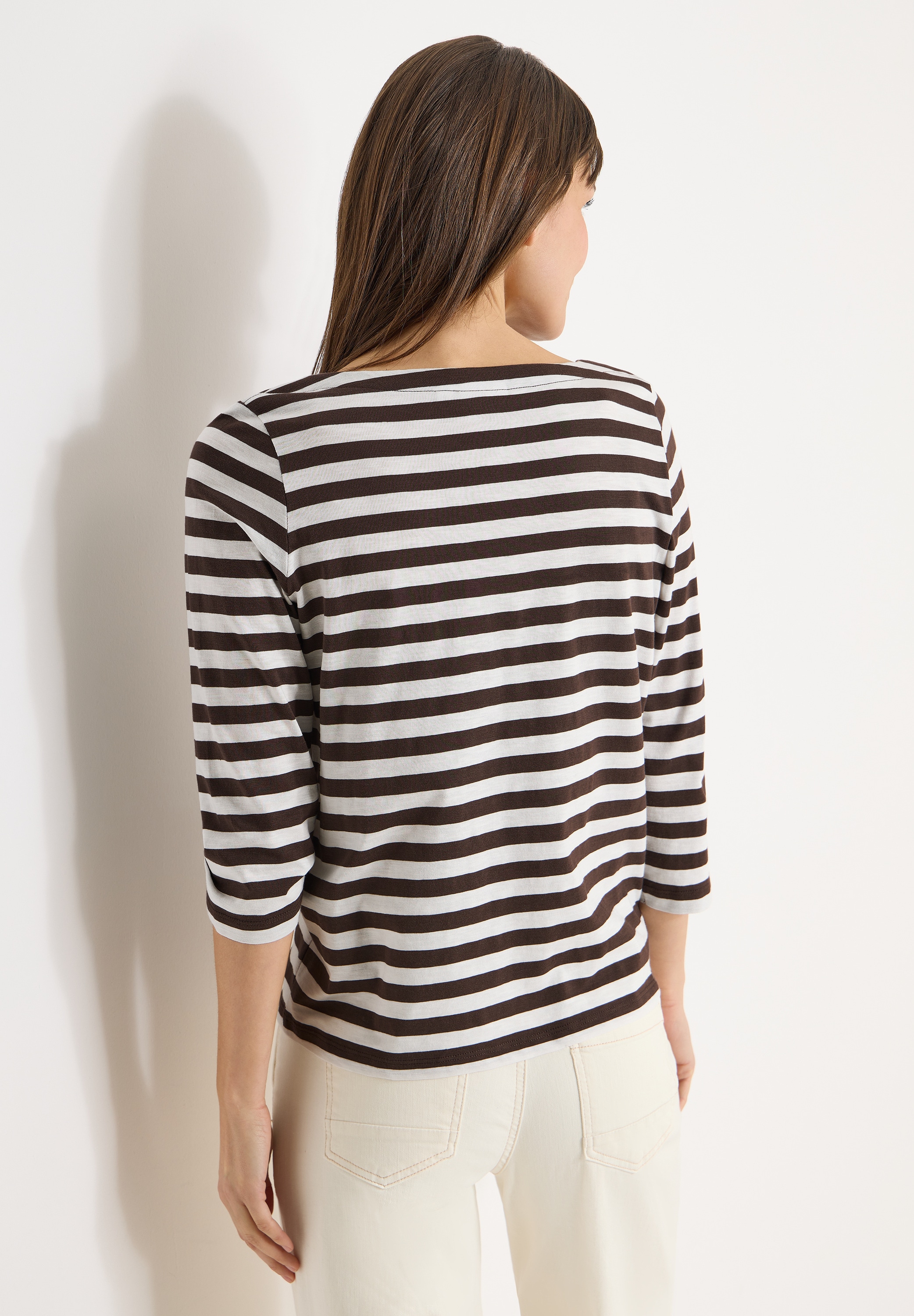 Cecil 3/4-Arm-Shirt mit U-Boot-Ausschnitt