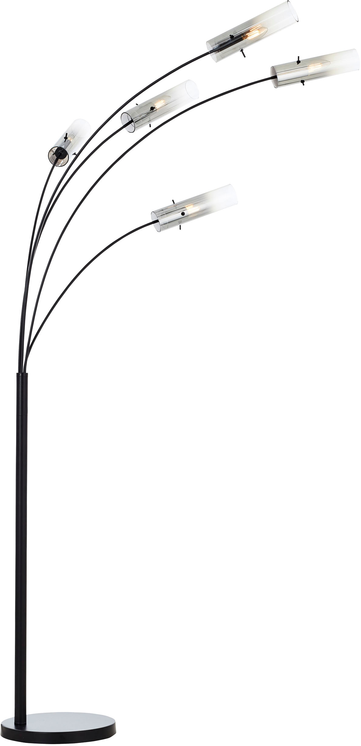 Brilliant Stehlampe »Glasini«, 5 30 | flammig-flammig, 73 x x cm, E14, Metall/Rauchglas, x BAUR 200 matt schwarz 5