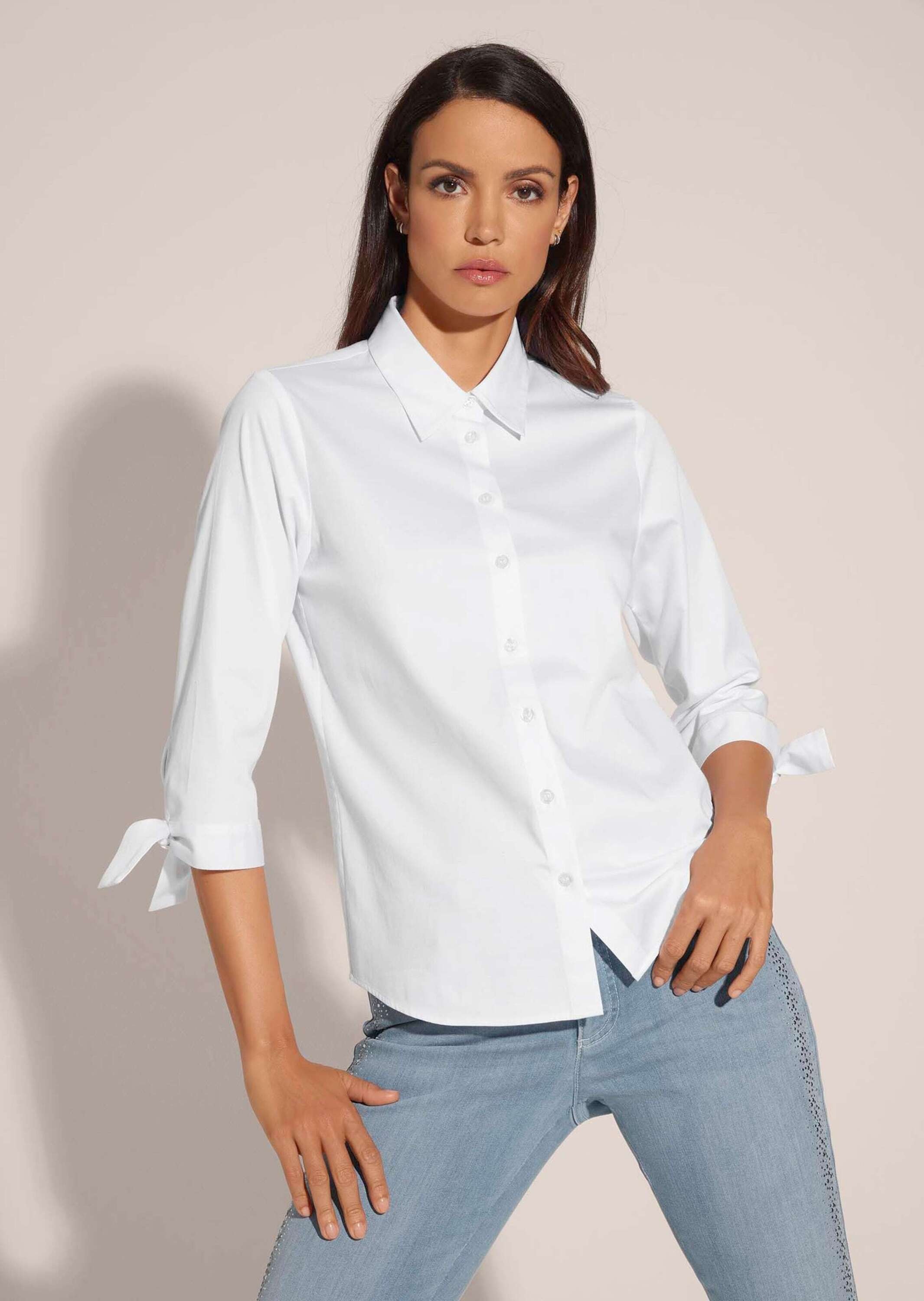 MADELEINE Hemdbluse "Hemdbluse Elegantes Blusenshirt mit Schleifenärmeln" günstig online kaufen