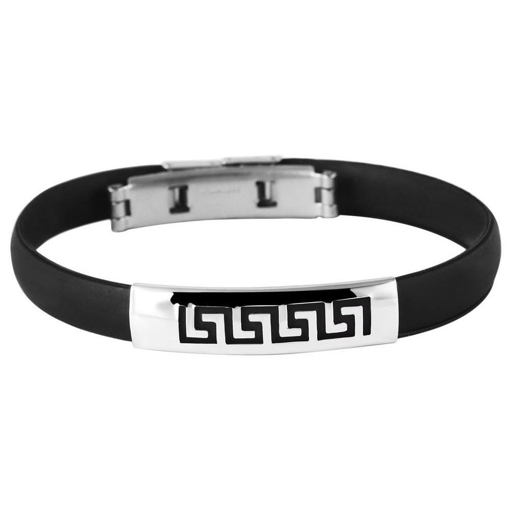 ADELIA ́S Damen Armreif "Armband – Armreif aus Kautschuk Ø 6,5 cm cm", 6,5cm, Kautschukschwarz, Kautschuk, Armbänder, Ein Geschenk, das Freude macht