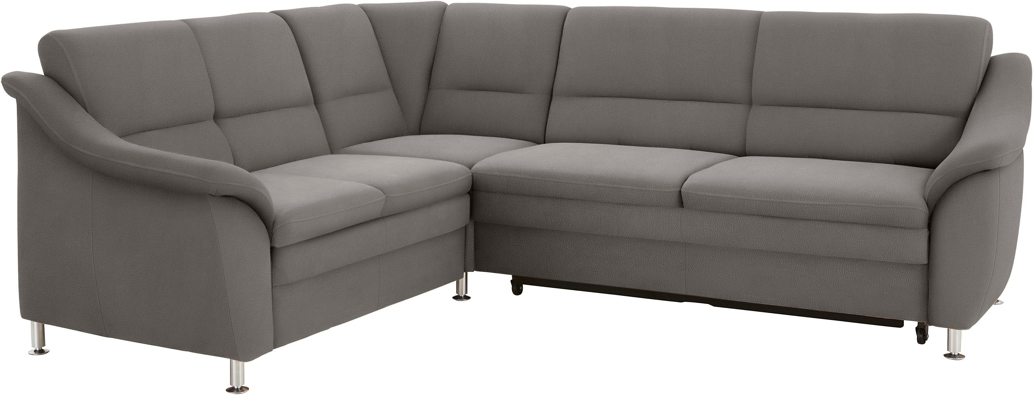 sit&more Ecksofa "Cardoso L-Form" mit Federkern, wahlweise mit Schlaffunktion und Schubkasten