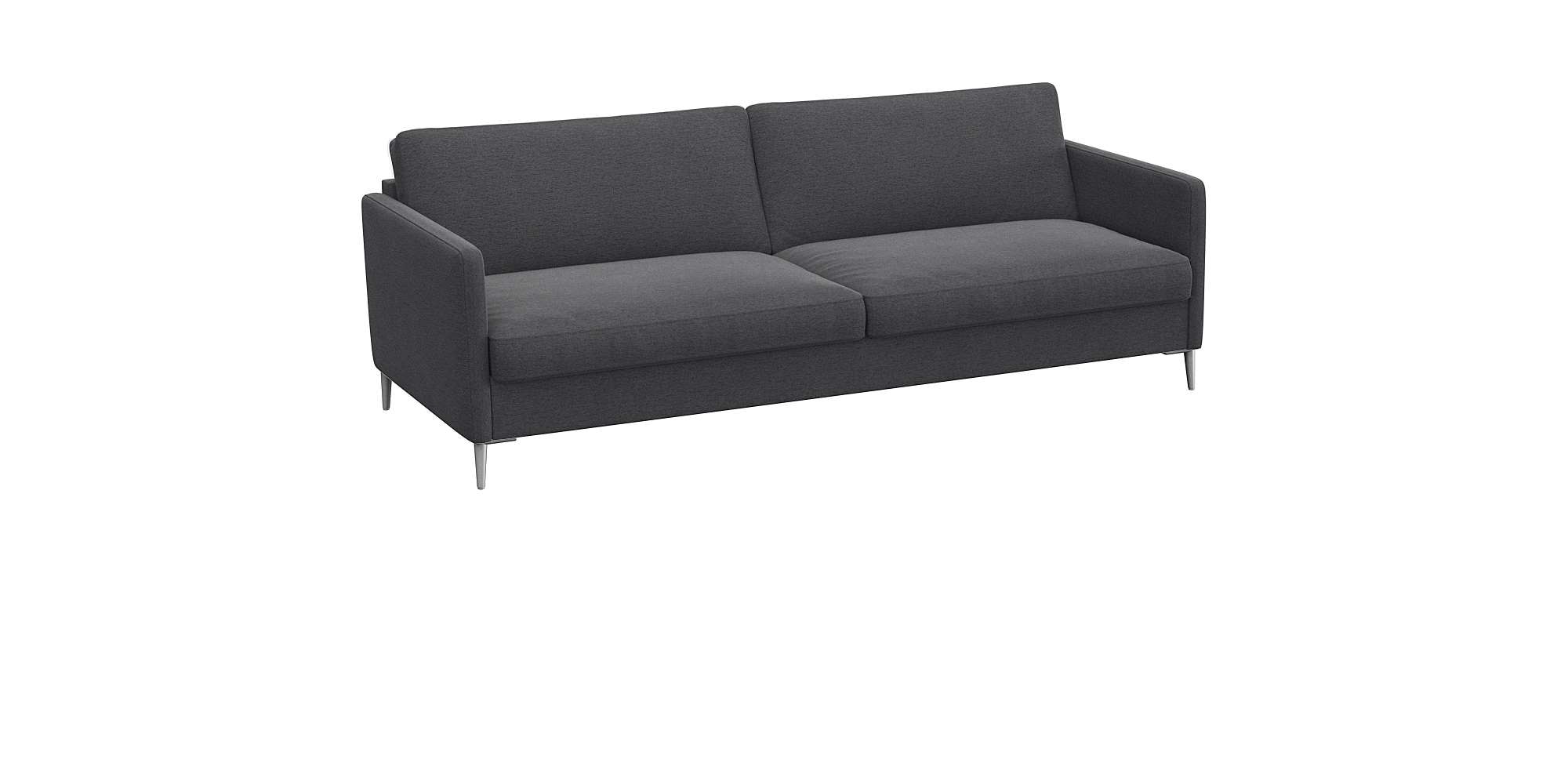 FLEXLUX 3-Sitzer »Fiore, super Sitzkomfort durch Kaltschaum im Sitz« schmale Armlehnen, Füße Alu