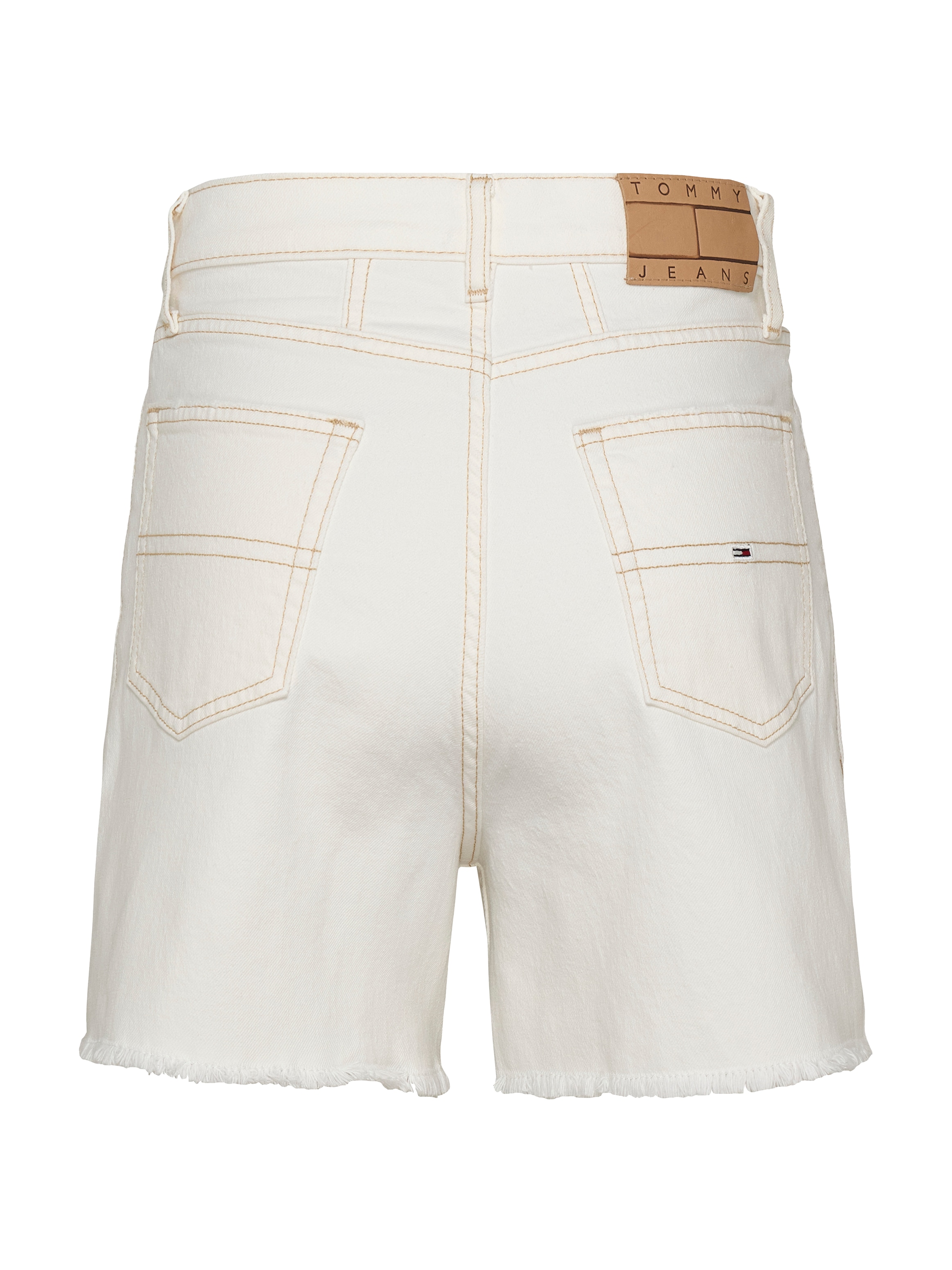 Tommy Jeans Shorts »MOM SHORT BI8194«, mit Logo-Badge, ausgefranster Kante