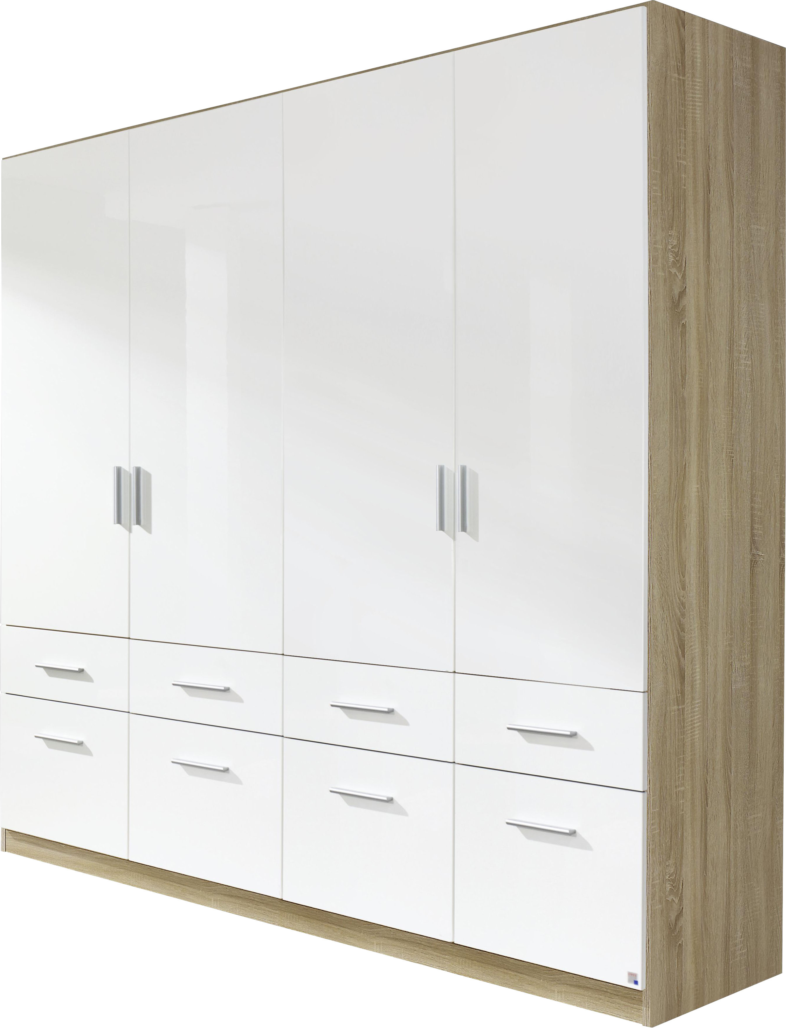 rauch Drehtürenschrank "Kleiderschrank Schrank Garderobe Schlafzimmerschrank CELLE" in 4 Breiten und 2 Höhen, optional mit Schubkästen MADE IN GERMANY
