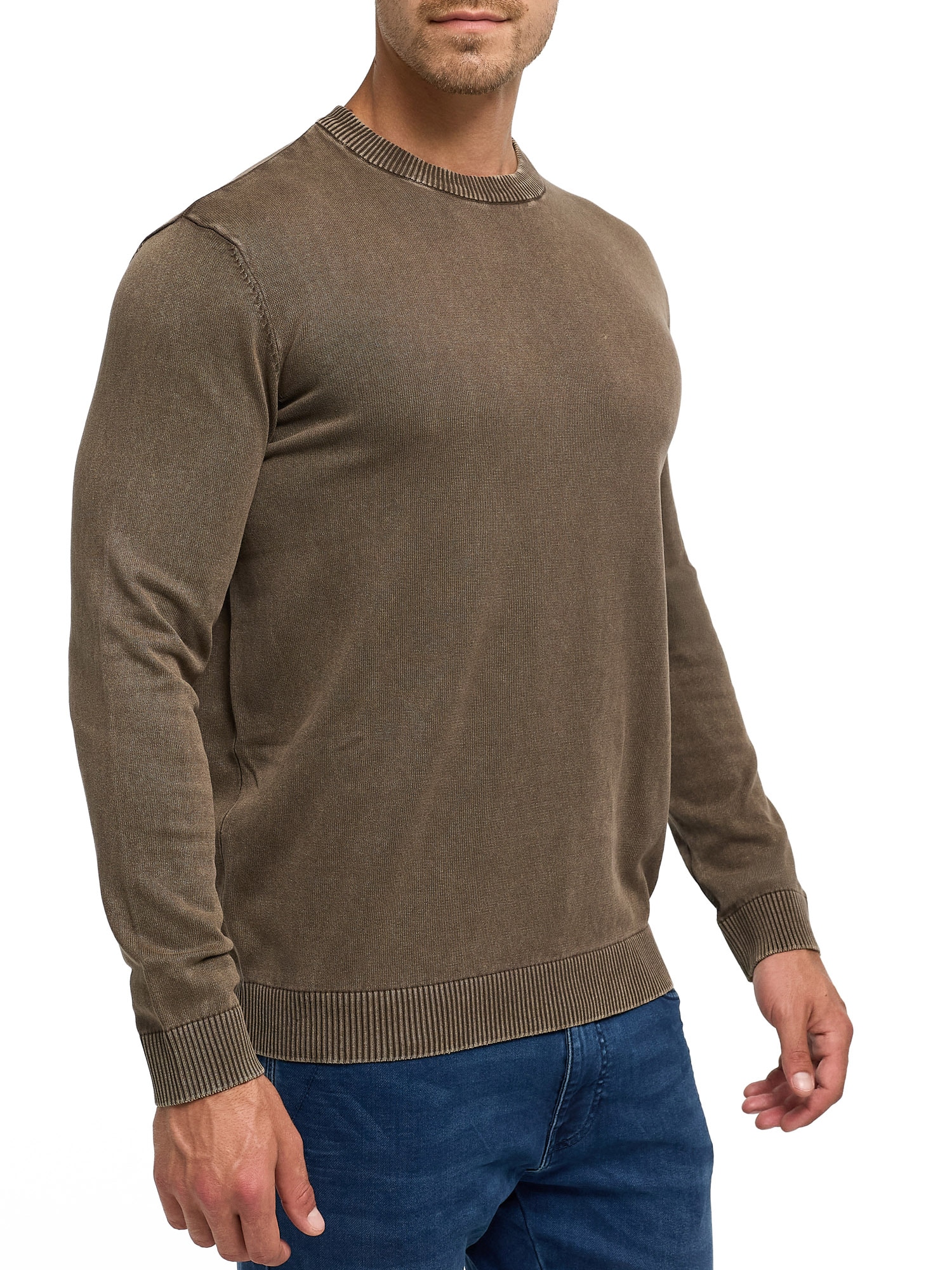 Indicode Rundhalspullover »INArkmill o-neck« Baumwolle, regular fit