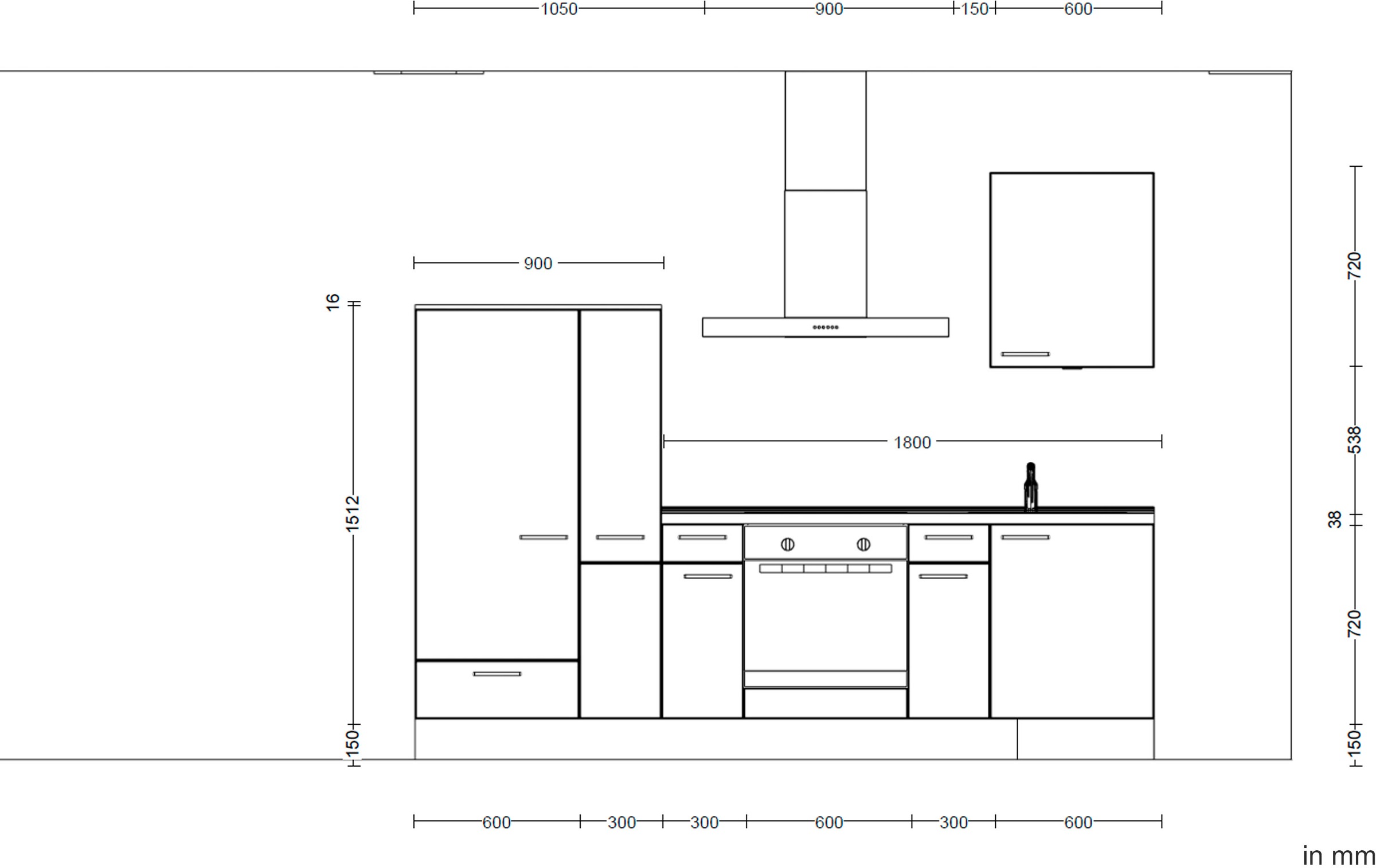 nobilia® Küchenzeile »"Flash I"«, vormontiert, Ausrichtung wählbar, Breite 270 cm, wahlw. mit E-Geräten
