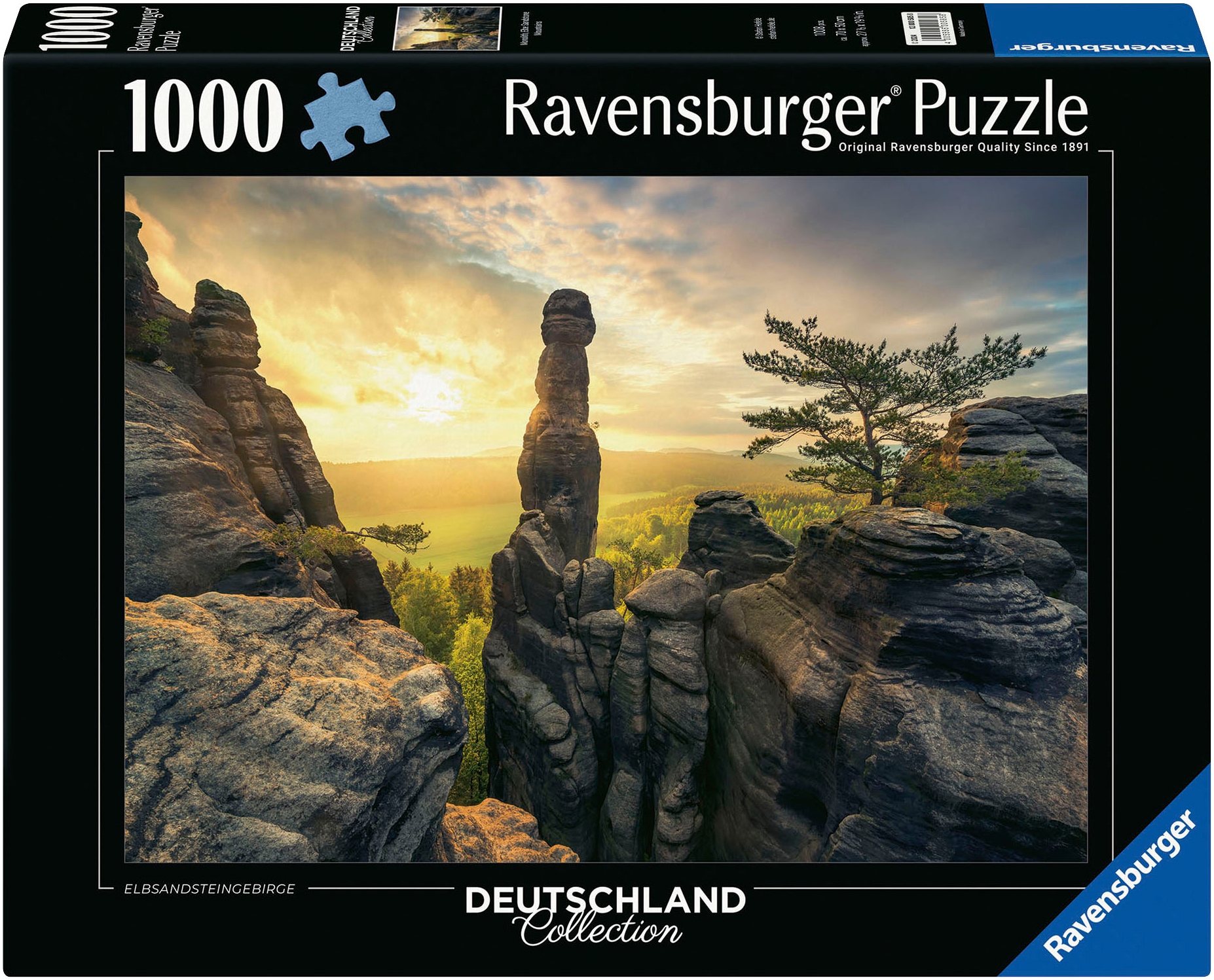 Puzzle »Deutschland Collection, Erleuchtung - Elbsandsteingebirge«, Made in Germany;...