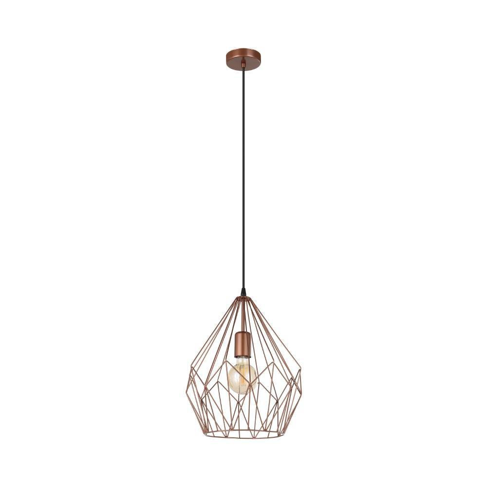 EGLO Pendelleuchte »CARLTON Hängeleuchte, Kupfer, Stahl, exkl. Leuchtmittel, Retro« E27 Vintage Pendellampe, 1 flammig, Drahtgeflecht, Industrial, 110x31cm
