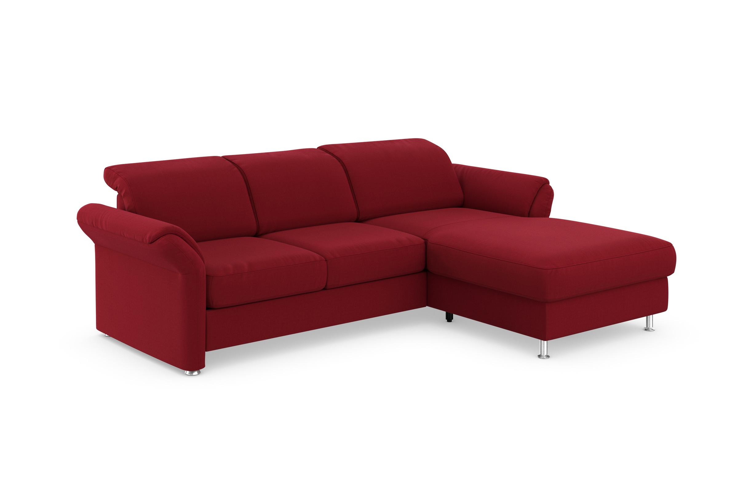 Ecksofa SIT & MORE "Apulia L-Form", rot, B:250cm H:78cm T:185cm, Webstoff (100% Polyester);Struktur weich (90% Polyester, 10% Polyamid);Luxus-Microfaser Euphoria (100% Polyester);Samtoptik (100% Polyester), Sofas, Ecksofa, wahlweise Bettfunktion, Bettkast 9