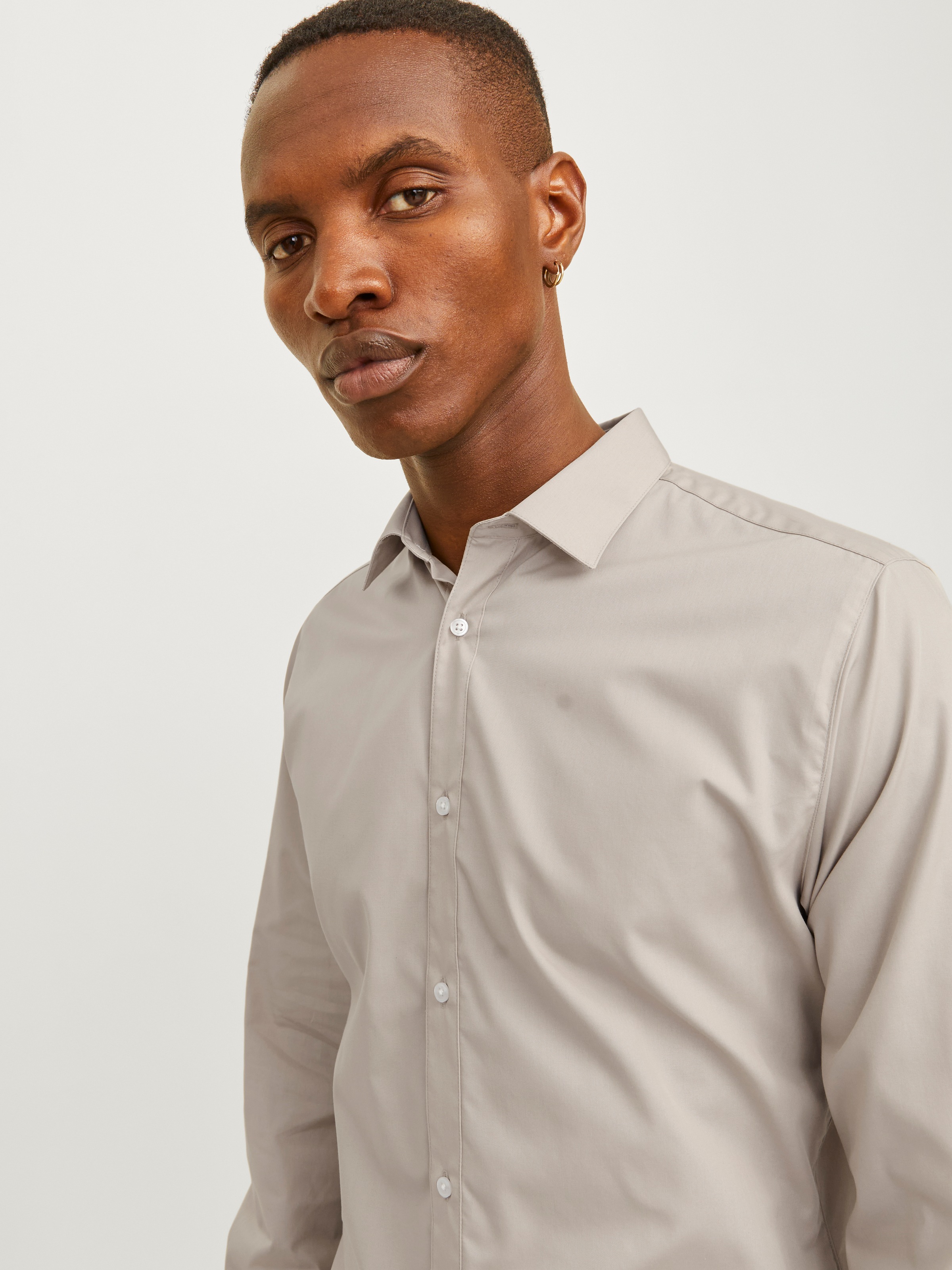 Jack & Jones Langarmhemd "JJJOE SHIRT LS PLAIN" Materialmix, slim fit günstig online kaufen