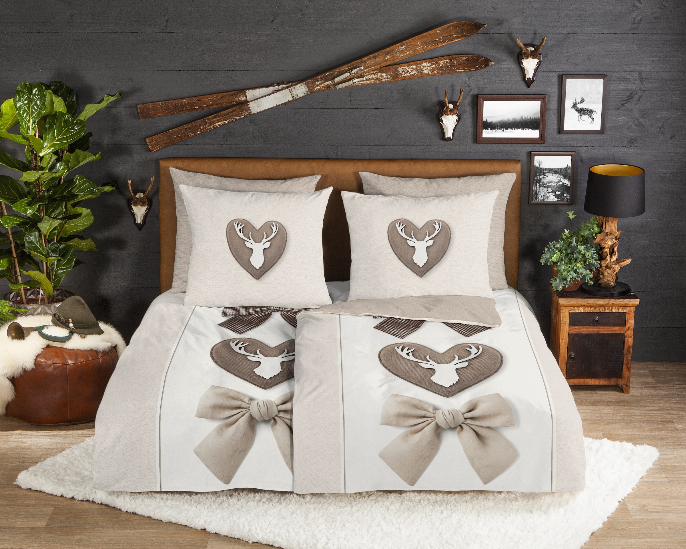 good morning Wendebettwäsche "Siff" 3 Stk. tlg. Flanell, Biber, Winter, War günstig online kaufen