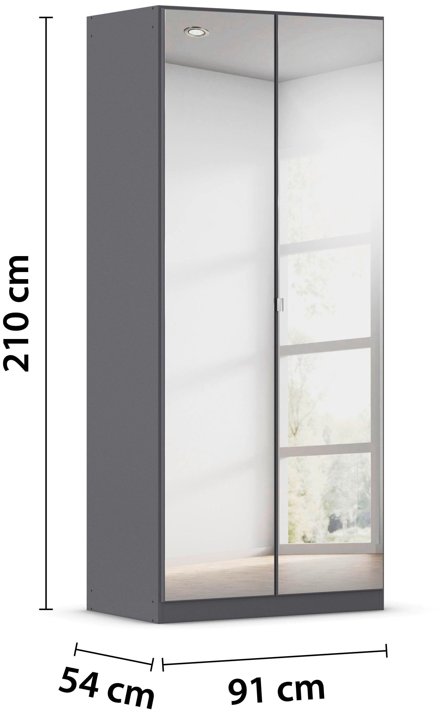 rauch Drehtürenschrank »Kleiderschrank Schrank Garderobe TOPSELLER OTELI inkl. Inneneinteilung«, (erhältlich in Breiten 91-360 cm, ab Breite 136cm inkl. Innenschubladen), mit zusätzlichen Einlegeböden, optional mit Spiegel MADE IN GERMANY