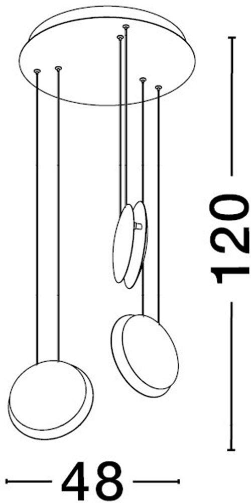 Nova Luce LED-Hängeleuchte »SHELL« LED-Modul 1 Stk. Warmweiß Mit Leuchtmittel; Höhenverstellbar