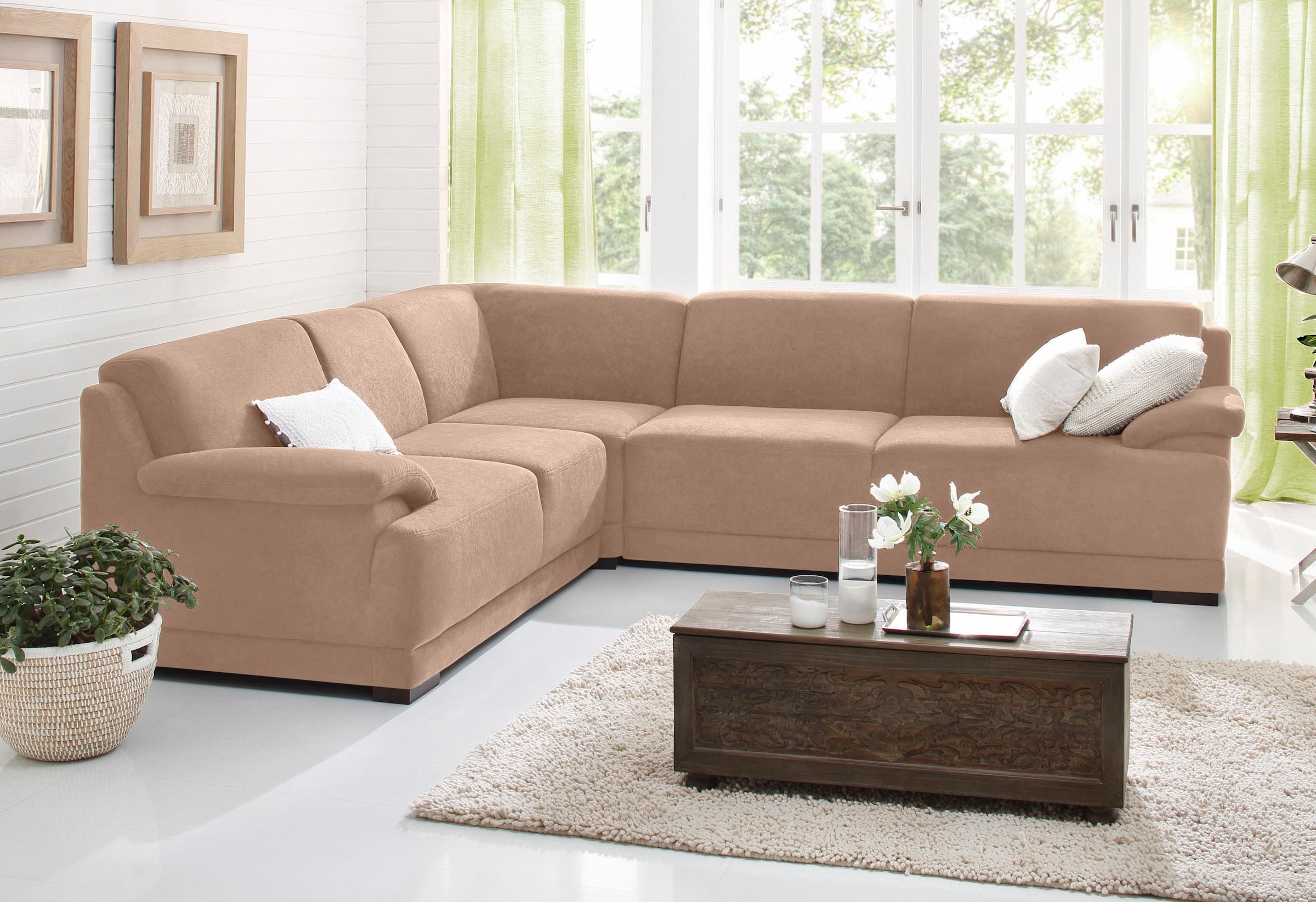 Home affaire Ecksofa "Telos mit Boxspring Unterfederung für hohen Komfort, günstig online kaufen