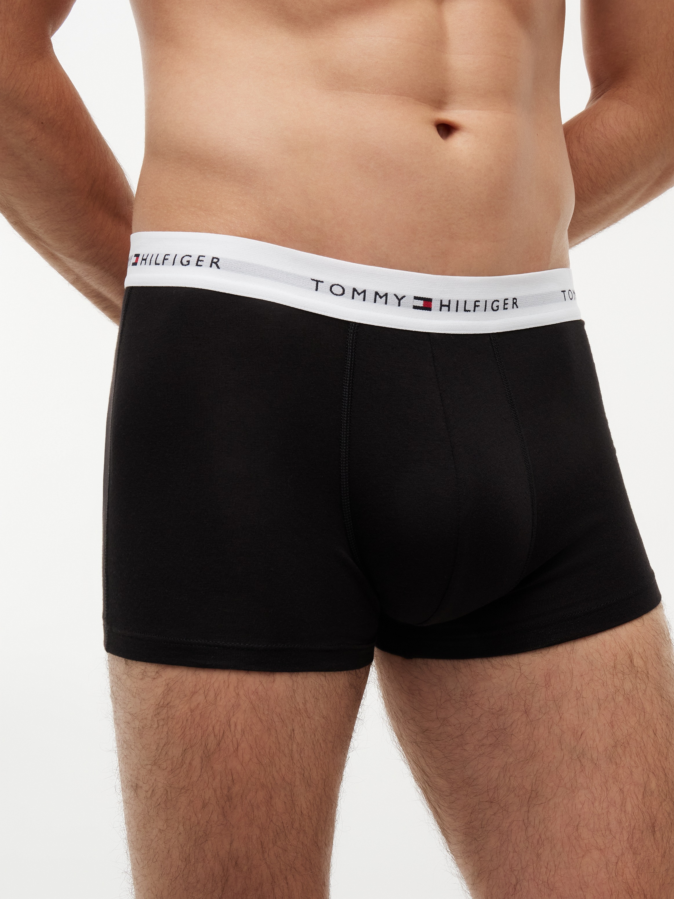 Tommy Hilfiger Underwear "TRUNK 3 PACK" 3 Stk. mit kontrastfarbenem Logobun günstig online kaufen