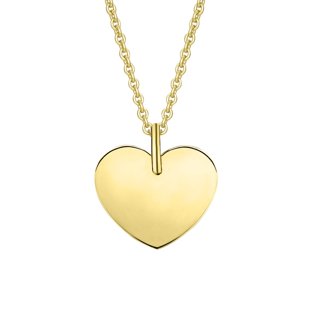 ONE ELEMENT Kettenanhänger »Herz ohne Gravur Herz Anhänger aus 333 Gelbgold« Damen Gold Schmuck Herz ohne Gravur