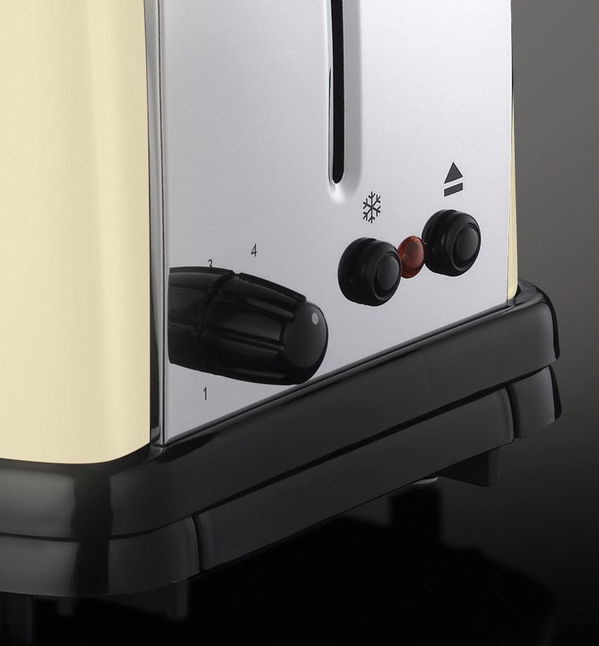 RUSSELL HOBBS Toaster »Colours Plus+ Classic Cream 23334-56«, 2 kurze Schlitze, 1670 W