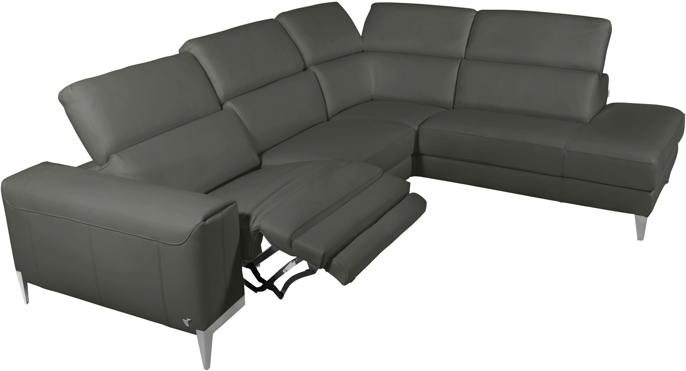 Thumbnail - CALIA ITALIA Ecksofa "Benja, Designsofa mit erstklassigen Komfortfunktionen zum Wohlfühlen" in Leder, mit elektrischer R...