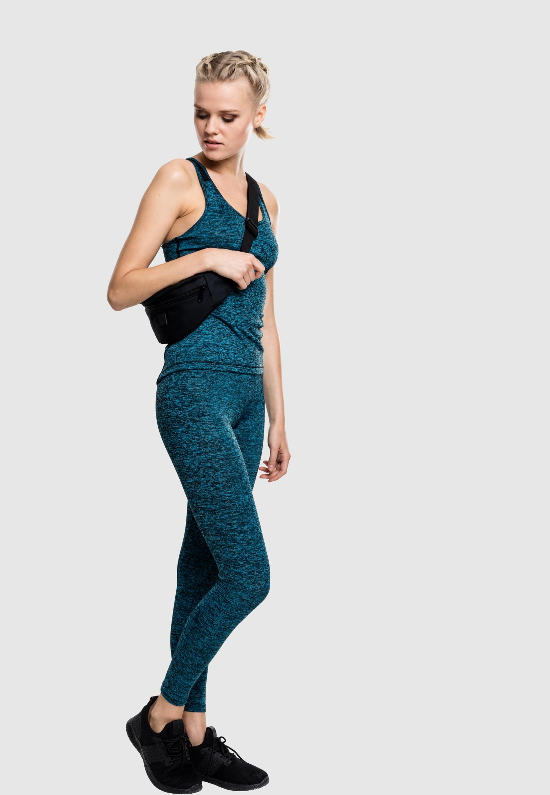 URBAN CLASSICS Muskelshirt »Urban Classics Damen Ladies Active Melange Trainings Top«, (1 tlg.)