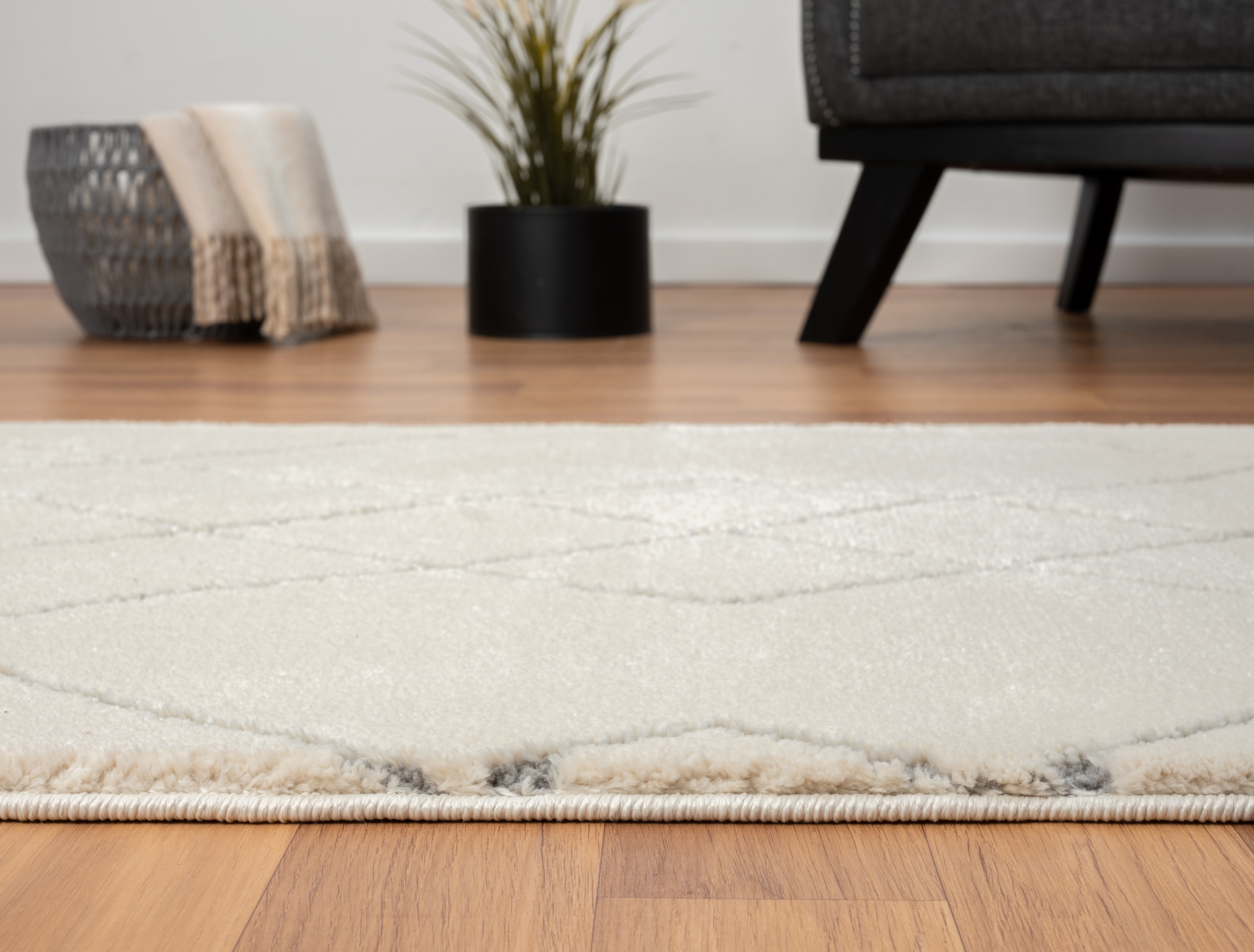 Myflair Möbel & Accessoires Hochflor-Läufer »Moroccan Design«, rechteckig, 24 mm Höhe, modern, marokkanisches Design, Rauten Muster, weich, mit Fransen