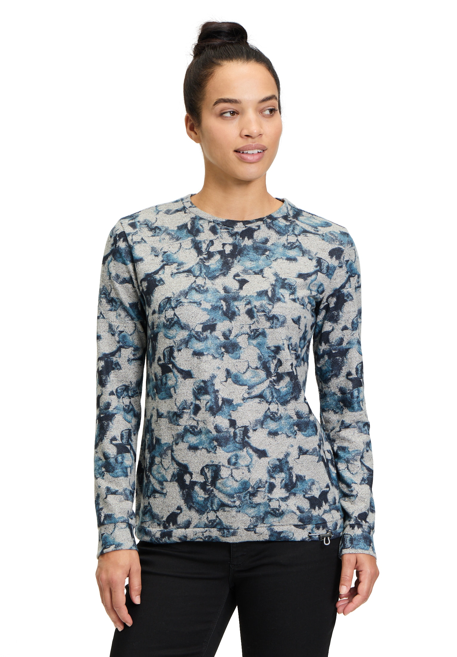 Betty&Co Kurzarmshirt "Damen Casual-Shirt mit Tunnelzug", 1 Stk. Druck günstig online kaufen