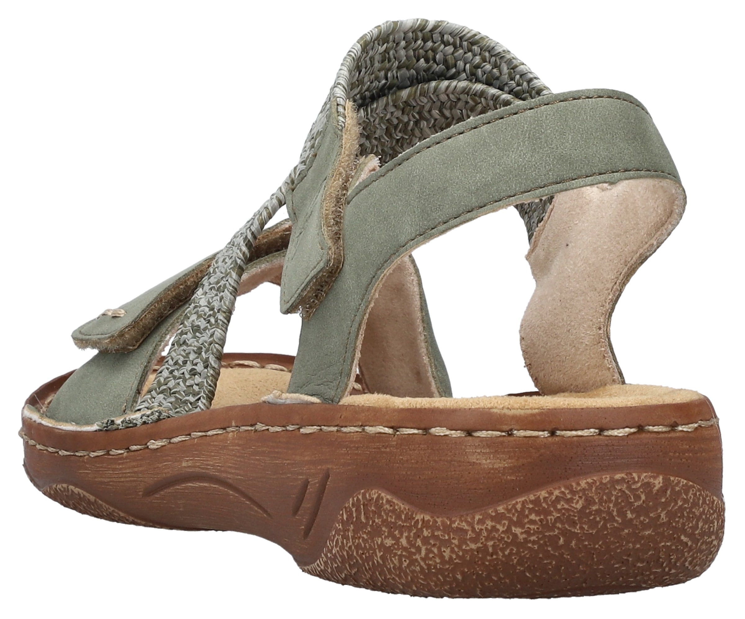 Rieker Sandale, Sommerschuh, Riemchensandale, Sandalette mit Klettverschlüsse