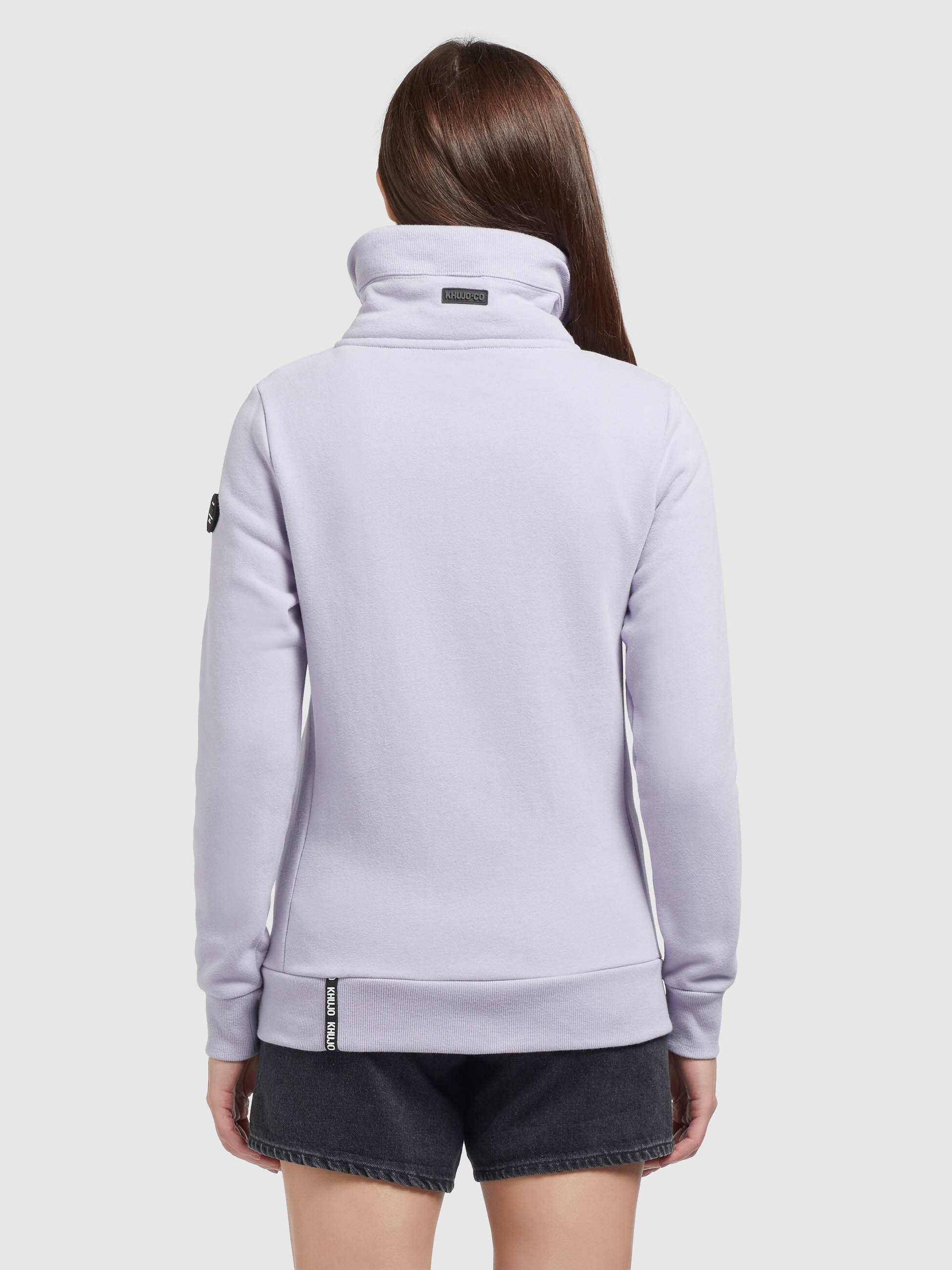 khujo Sweatjacke »TOSTA«, mit hoch schließendem Kragen und Kordelzug
