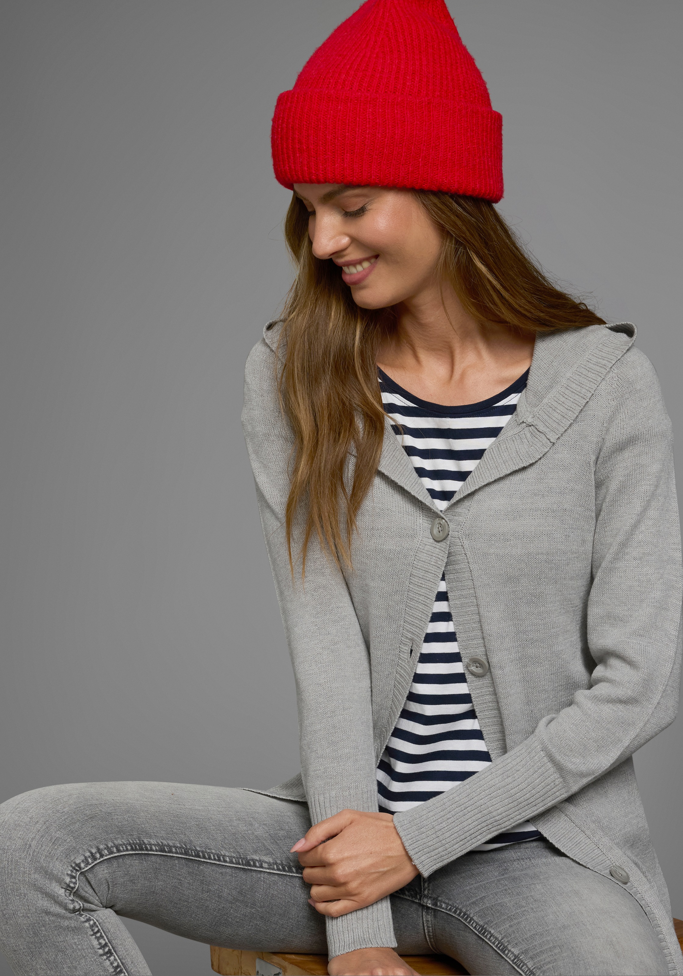 Flashlights Kapuzenstrickjacke, zum Knöpfen günstig online kaufen