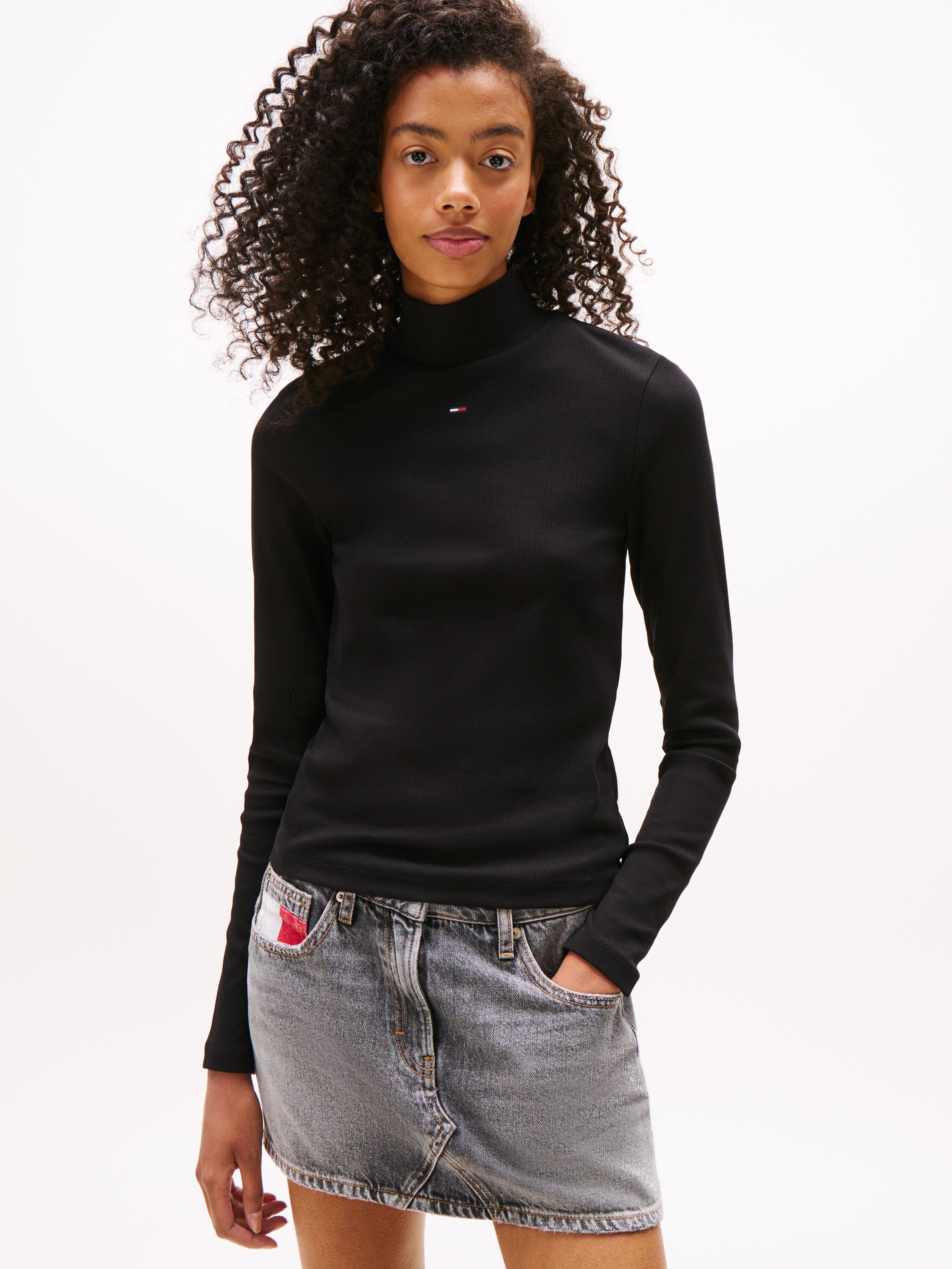 Tommy Jeans "TJW ESSENTIAL MOCK NECK" Baumwollmischung