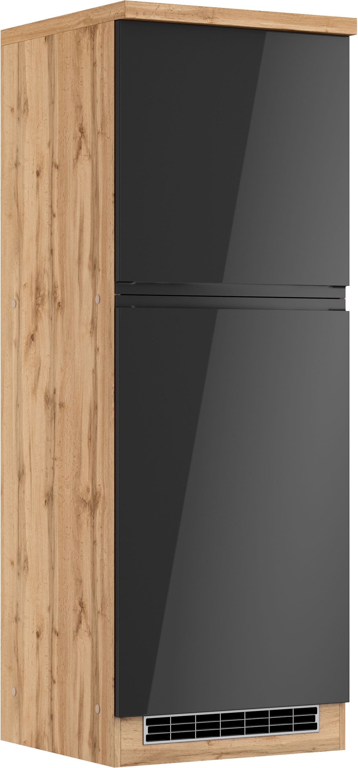 KOCHSTATION Kühlumbauschrank "KS-Virginia,neu in verbesserter Ausführung" Stauraum, Softclose, Breite 60 cm, Höhe 165 cm, Nische für Kühlschrank: B/H/T 56/88/55 cm