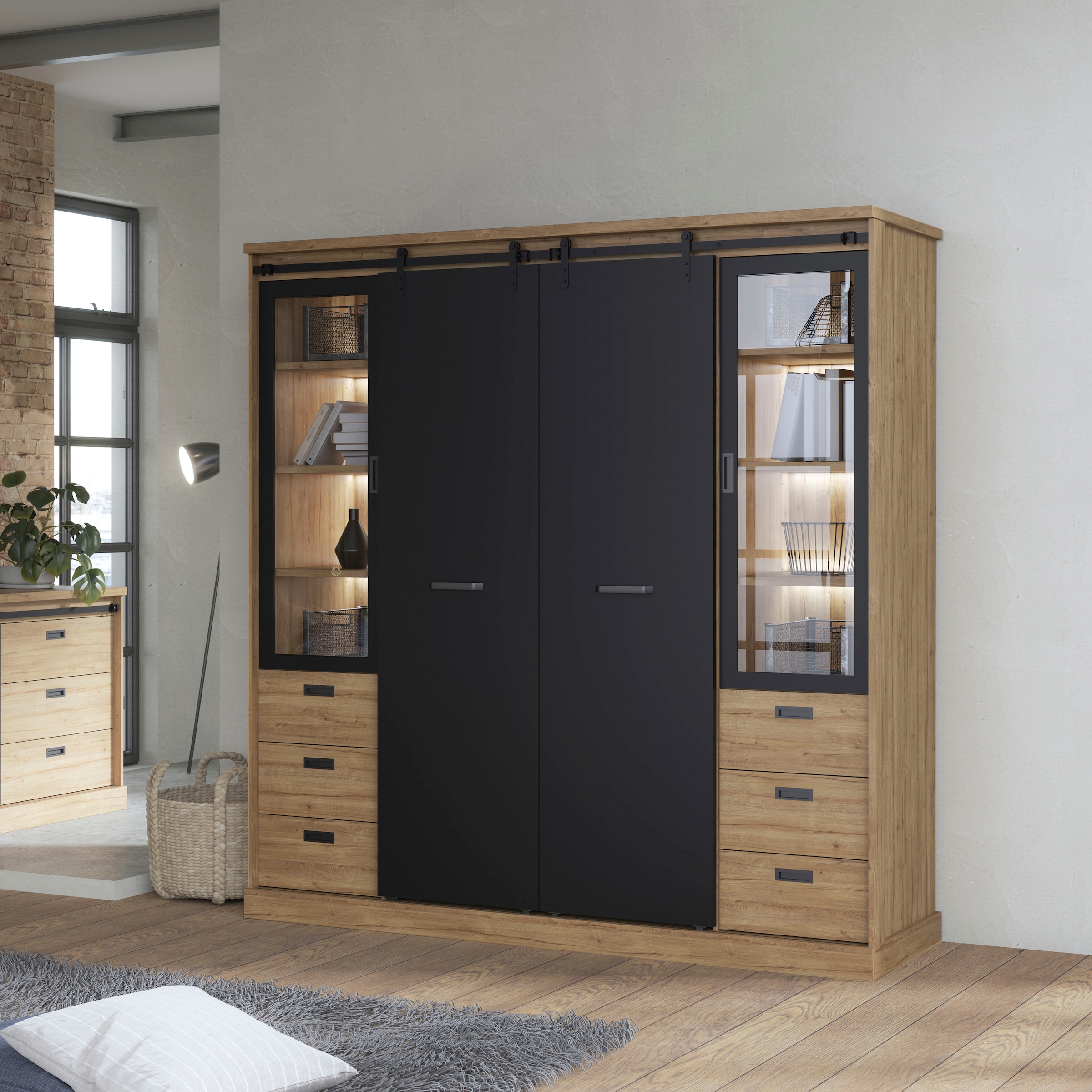 BAUR FORTE mit Beleuchtung Kleiderschrank, |