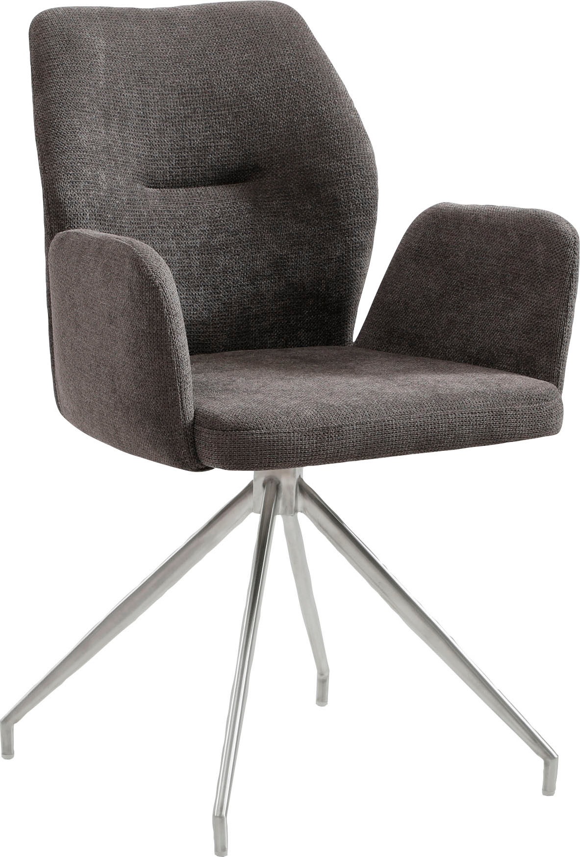 SalesFever Esszimmerstuhl "Taormina Armlehnstuhl mit silbernem Edelstahlges günstig online kaufen