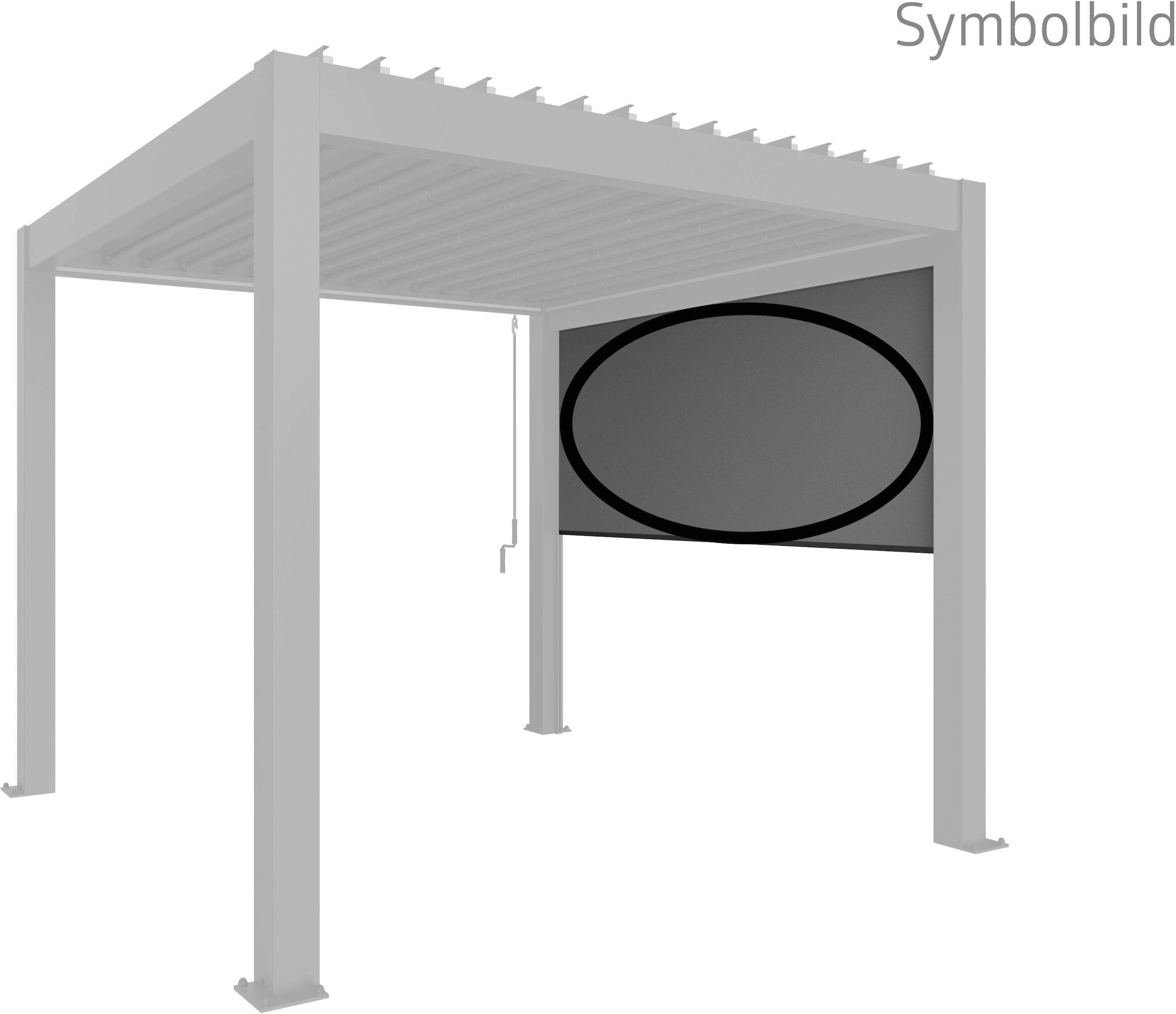Biohort Rollo »für Pergola 3,5m, elektrisch, verschiedene Farben« Lichtschutz Blendschutz | Hitzeschutz | Sichtschutz Sonnenschutzrollo
