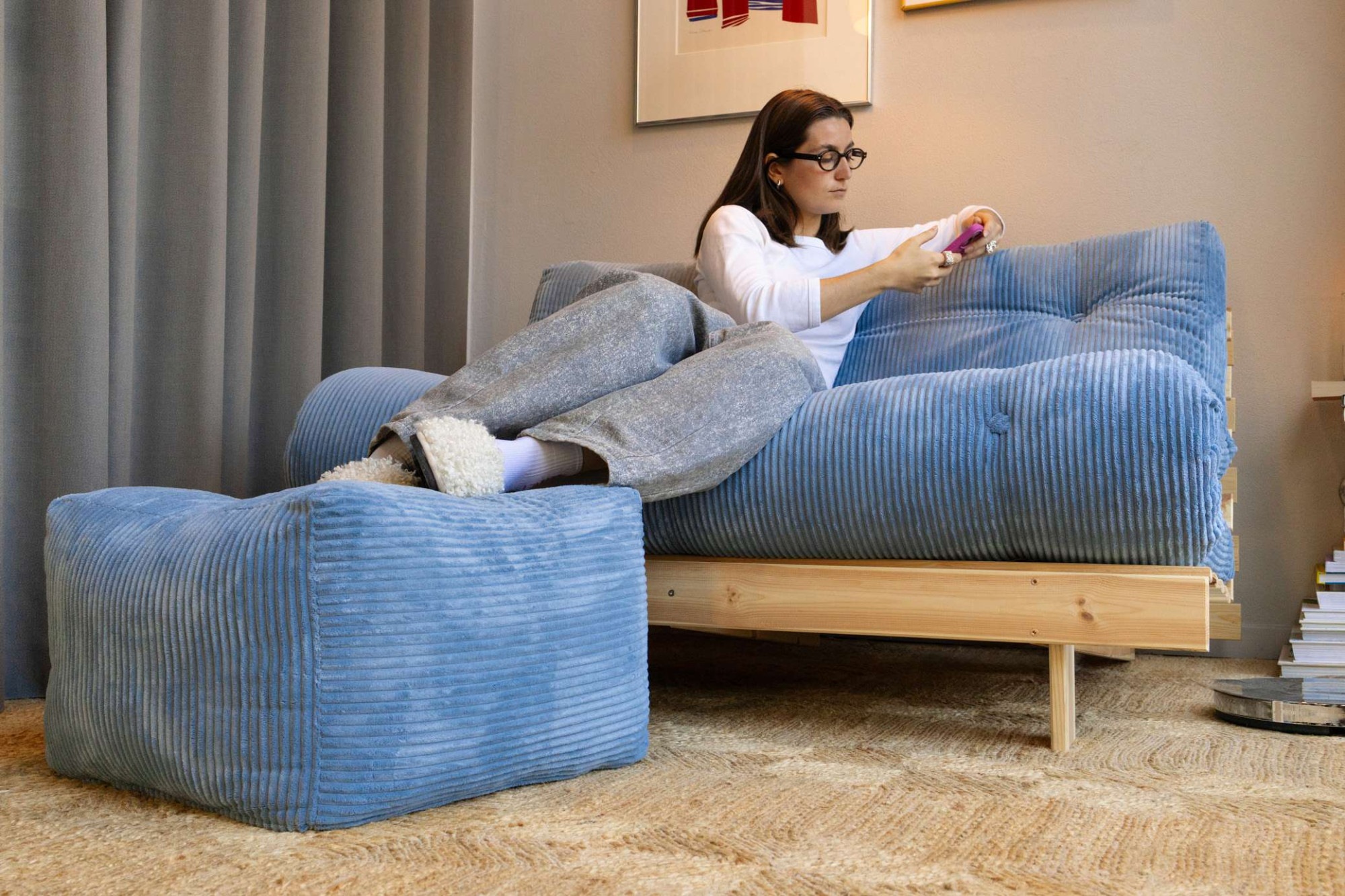 Karup Design Polsterhocker »BUDDY POUF, Sitzhocker, Bodenkissen, Chillkissen, Relaxkissen« platzsparend, handgefertigt, Platz zum Entspannen, Made in Europe