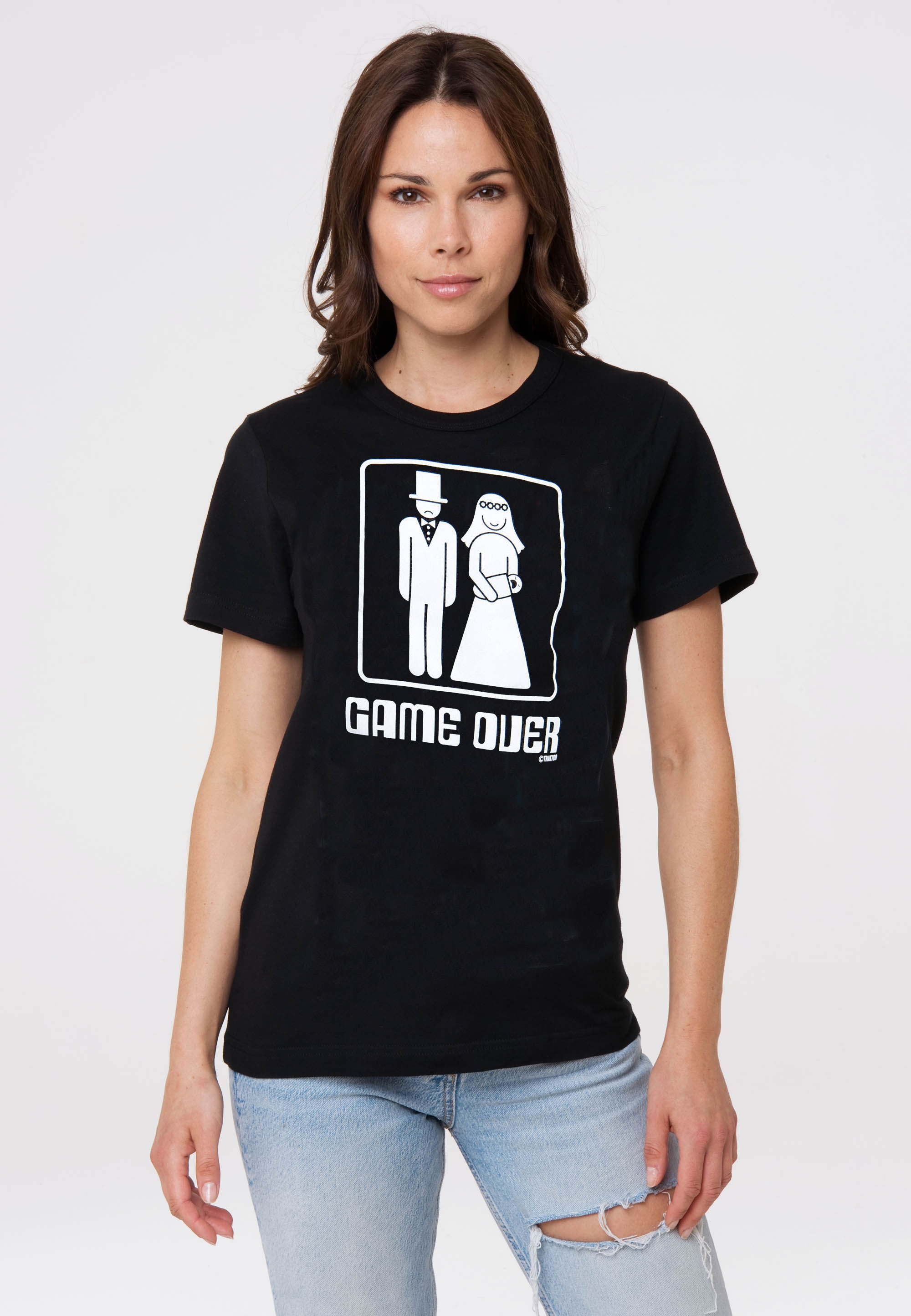 bestellen »Game Over«, T-Shirt | Print BAUR LOGOSHIRT für lustigem mit