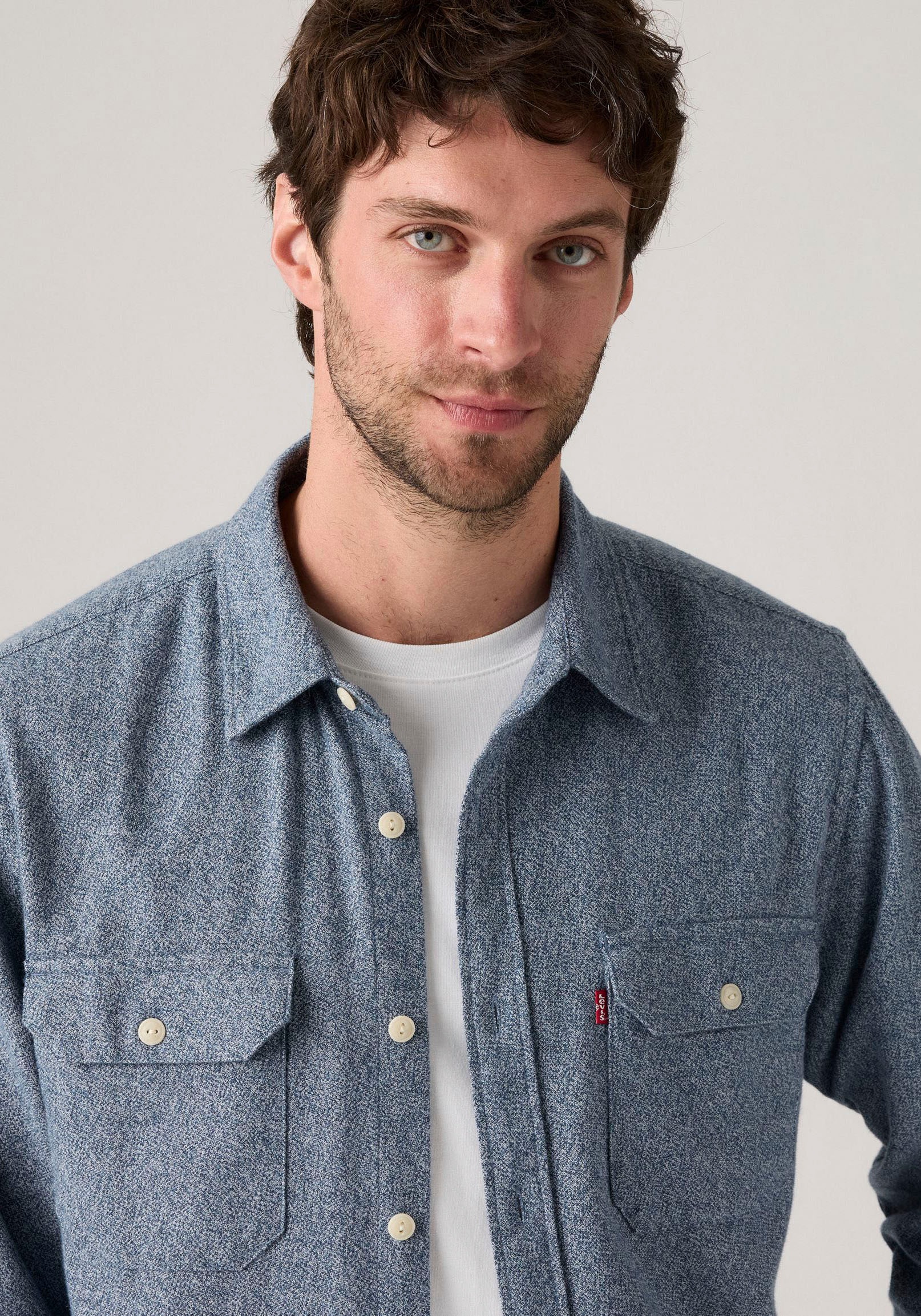 Levi's Jackson Worker Langarmhemd Navy L 3