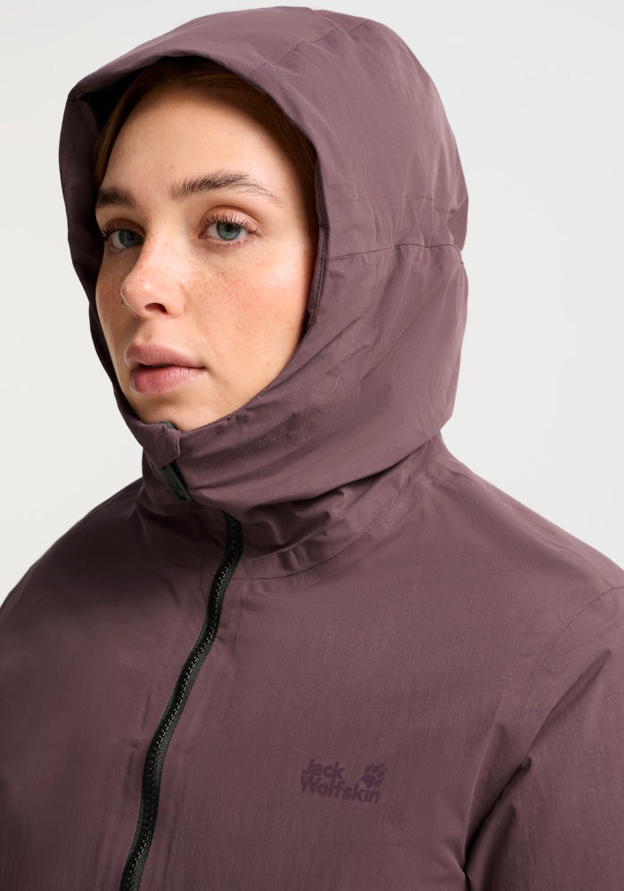 Jack Wolfskin Daunenmantel »FIORA BAY COAT W RDS« für sportliche Outdoor- und Wandereinsätze, langer Schnitt