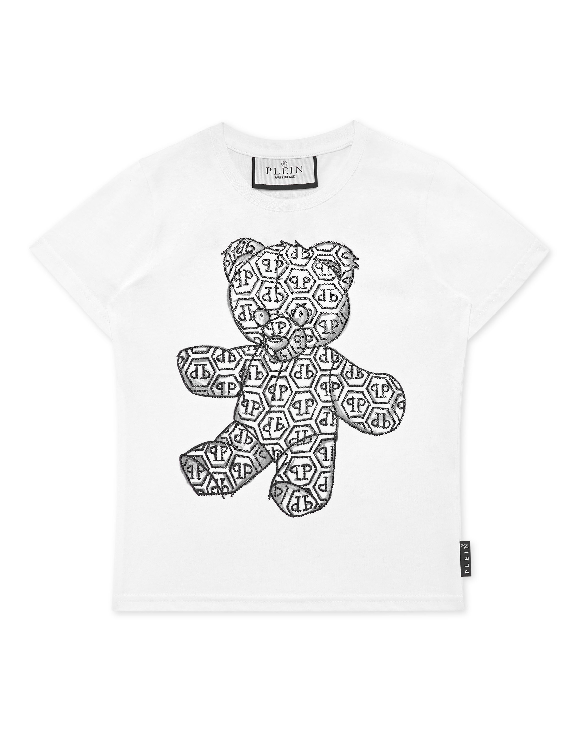 T-Shirt PHILIPP PLEIN "Teddy", Jungen, Gr. 10, 01, weiß, Obermaterial: 100% Baumwolle, Shirts T-Shirt
