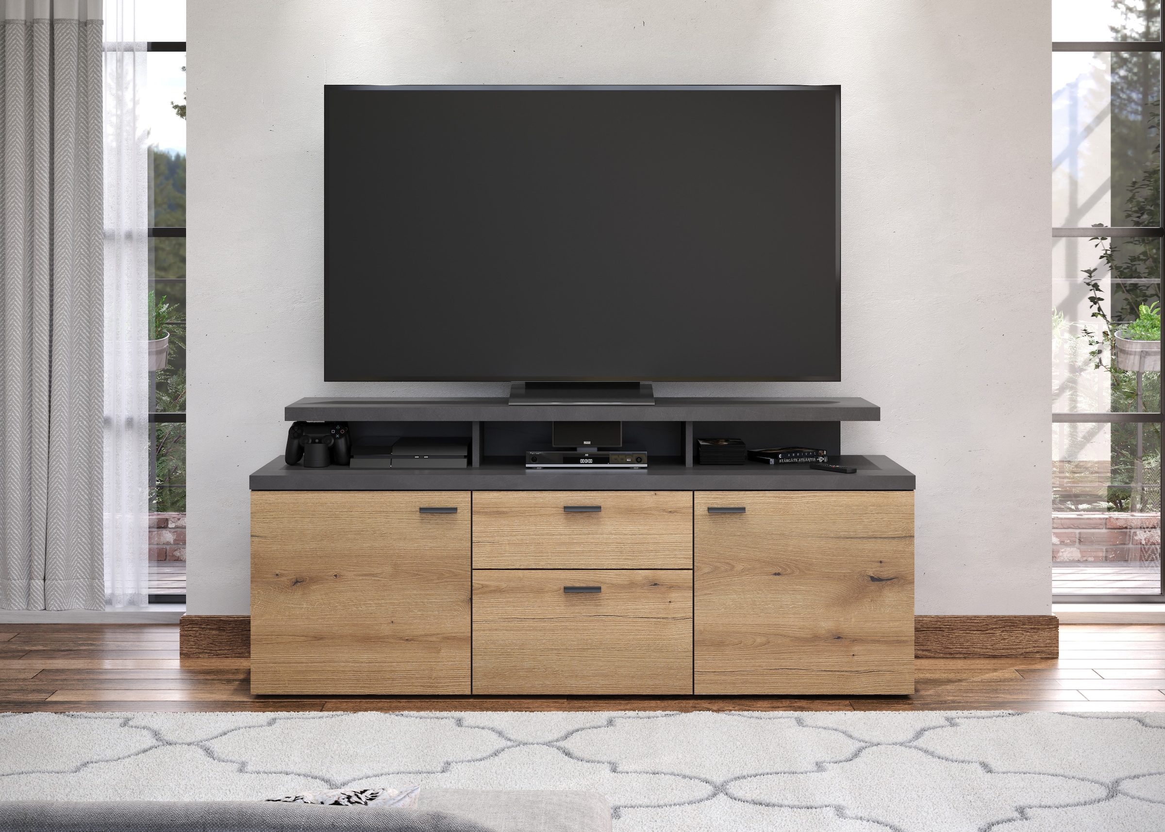 INOSIGN TV-Schrank »Messina«, (1 St.), Lowboard mit TV-Aufsatz - Für Fernseher bis zu 60 Zoll