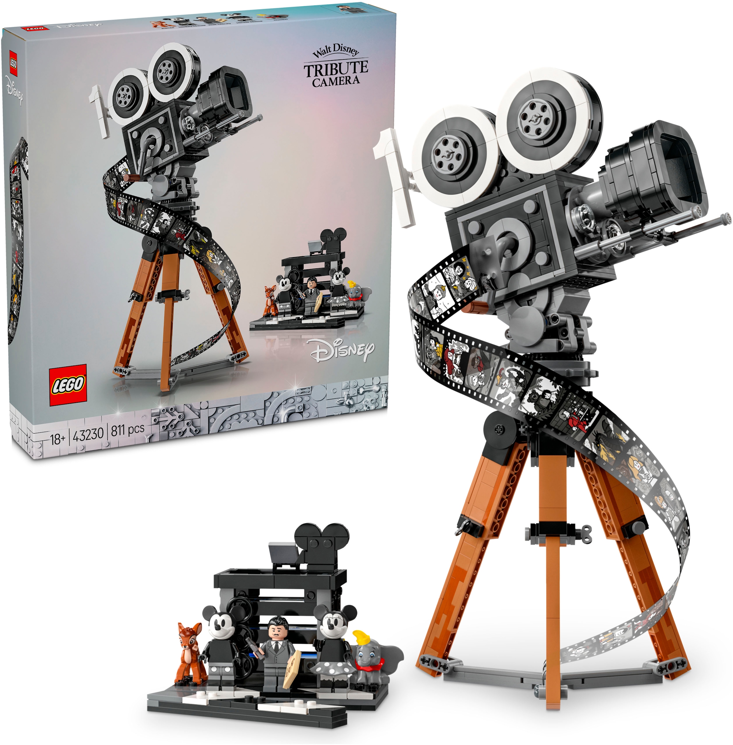 LEGO® Konstruktionsspielsteine »Kamera – Hommage an Walt Disney (43230), LEGO® Disney«, (811 St.), Made in Europe