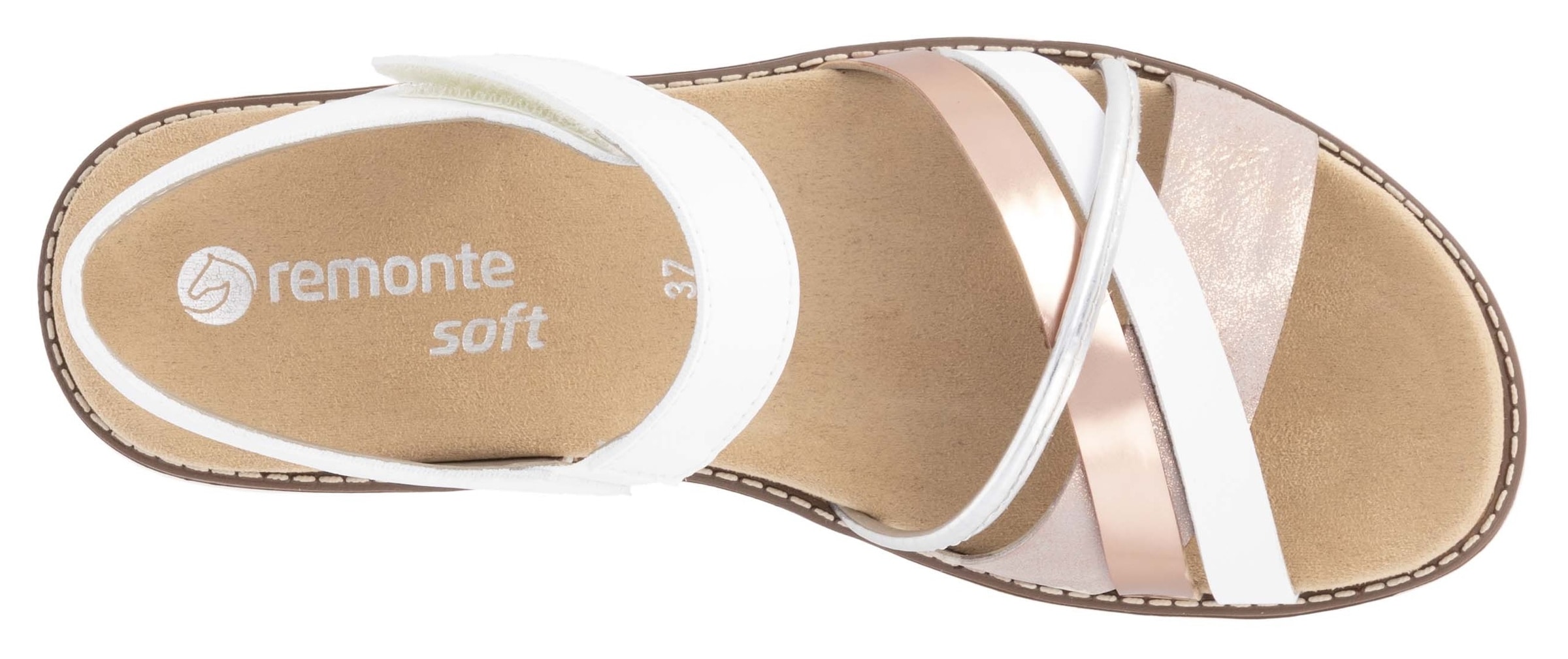 Remonte Riemchensandale, Keilabsatz, Sommerschuh, Sandalette mit herausnehmbarer Softeinlage