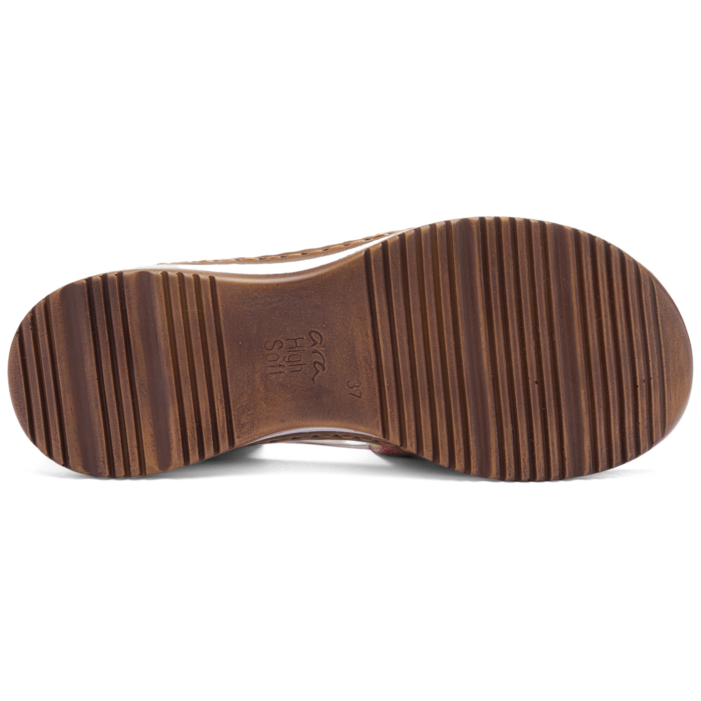 Riemchensandale ARA "HAWAII", Damen, Gr. 43, multicolor, Veloursleder, mehrfarbig, Schuhe Riemchensandale, Sommerschuh, Sandalette, Keilabsatz, mit Stretch-Bänder, G-Weite 2