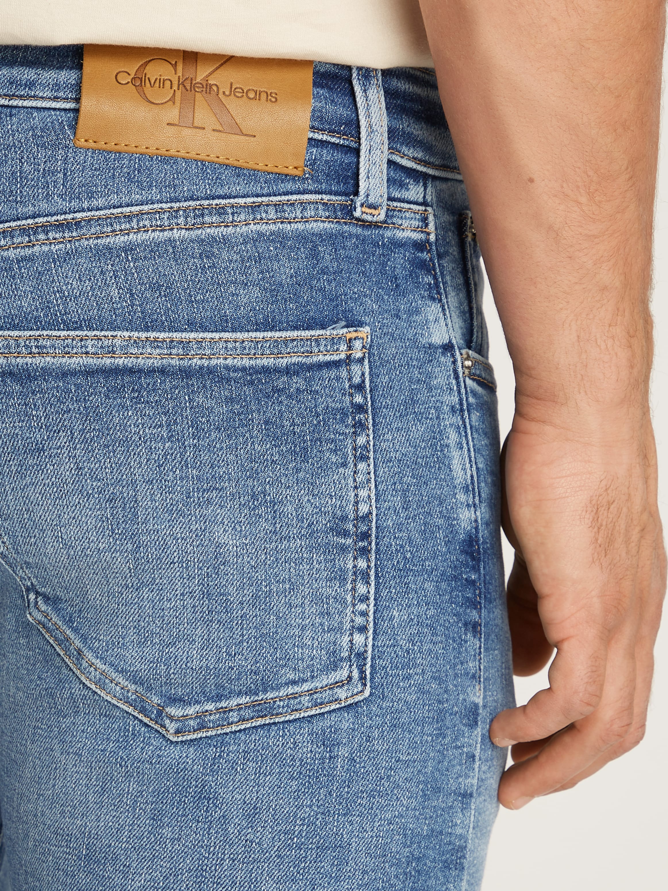 Calvin Klein Jeans Skinny-fit-Jeans »SKINNY«, Coinpocket, Logostickerei