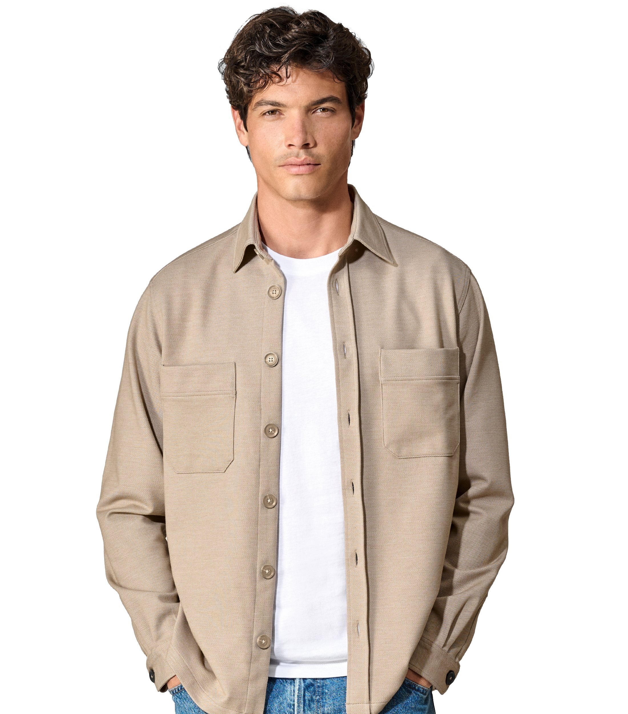 CASAMODA Langarmhemd »CASAMODA Hemdjacke uni«